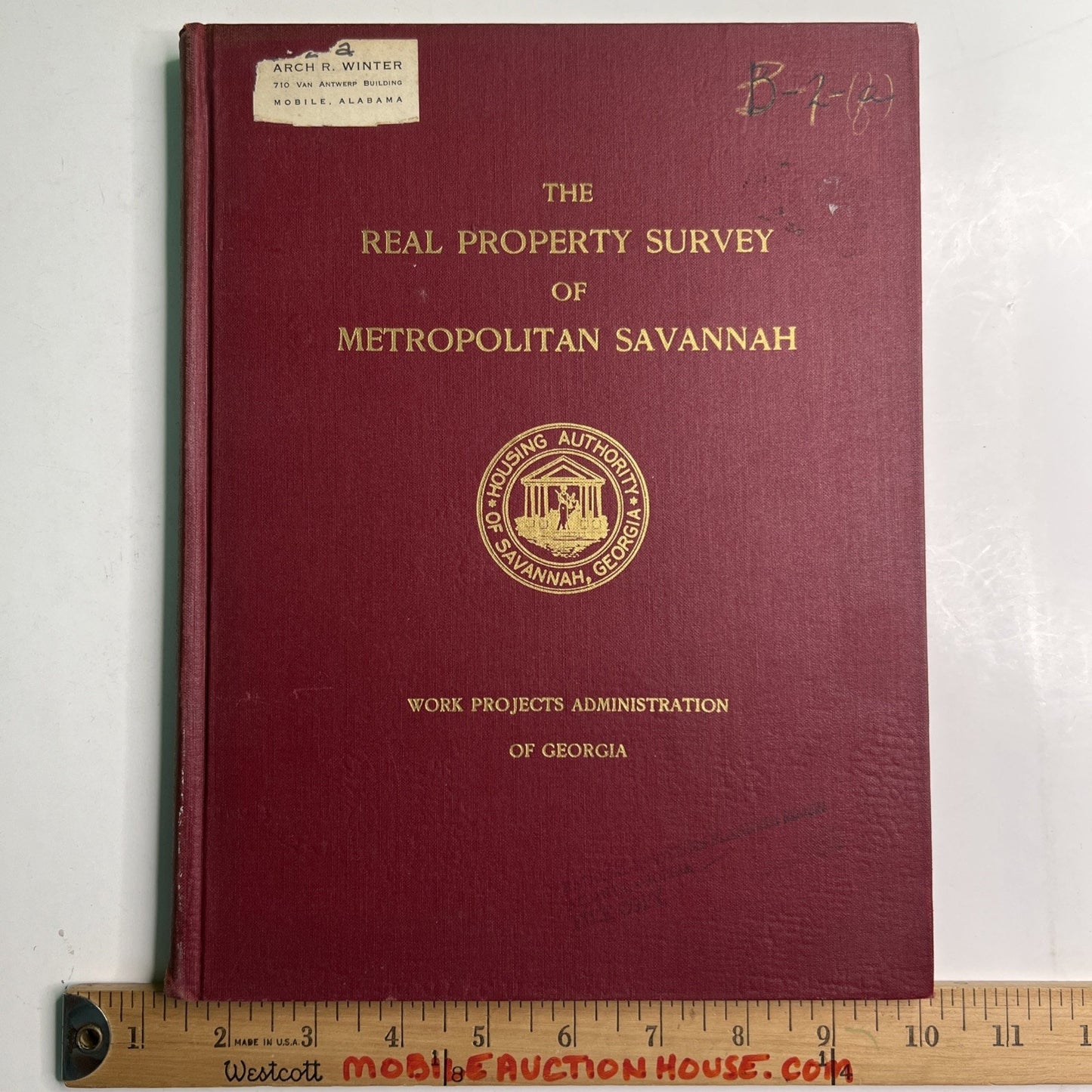 1940 Real Property Land Use Low Income Housing Survey Metro Savannah Georgia HC