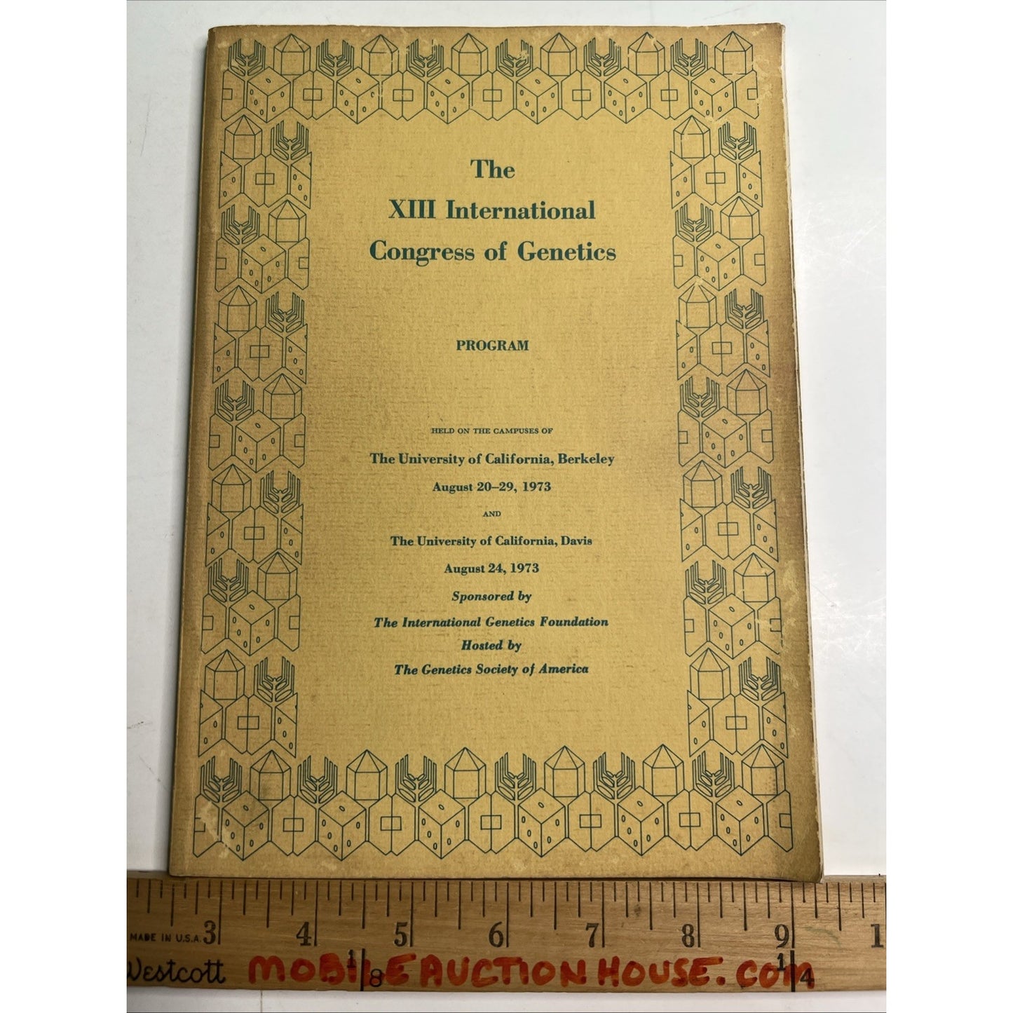 1973 Program The XIII International Congress Of Genetics University Of CA, Berke