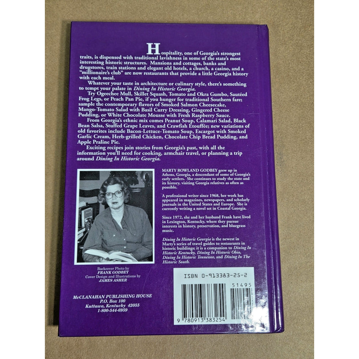 Vintage Dining in Historic Georgia Cookbook & Guide (1993) Marty Godbey HC