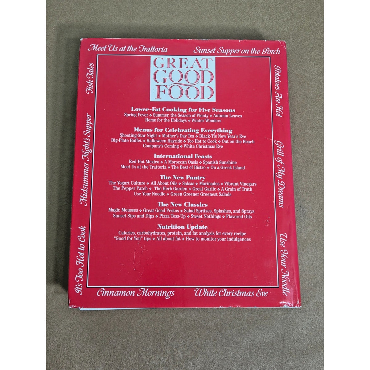 1st Ed 1993 Great Good Food by Julee Rosso - Vintage Silver Palate Cook Book