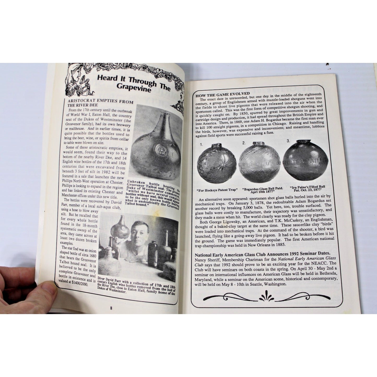 2 Antique Bottle Collecting Magazines Published in 1990s