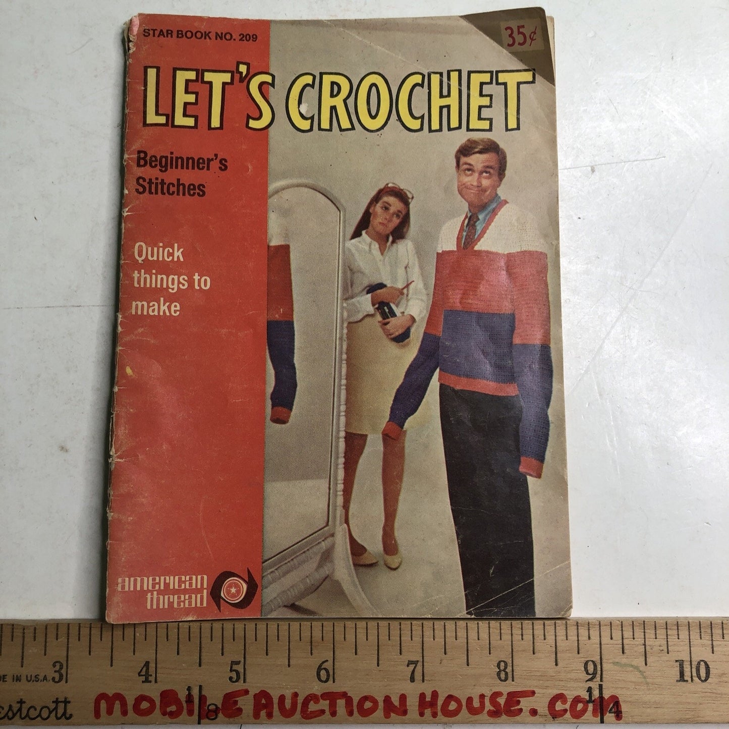Vintage "Let's Crochet" Beginner’s Stitches Star Book No.209 Paperback 35 Pages