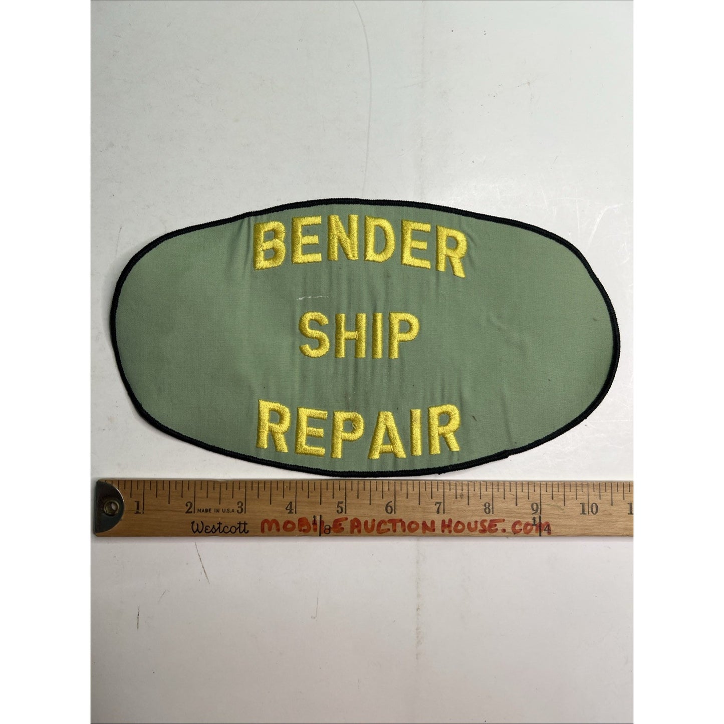 BENDER SHIP REPAIR Mobile Alabama Large Embroidered Patch Non Adhesive Used A