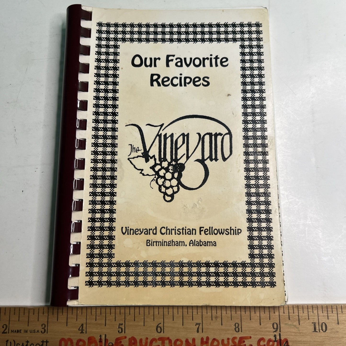 Vintage Cookbook Vineyard Christian Fellowship Birmingham Alabama Comb Bound