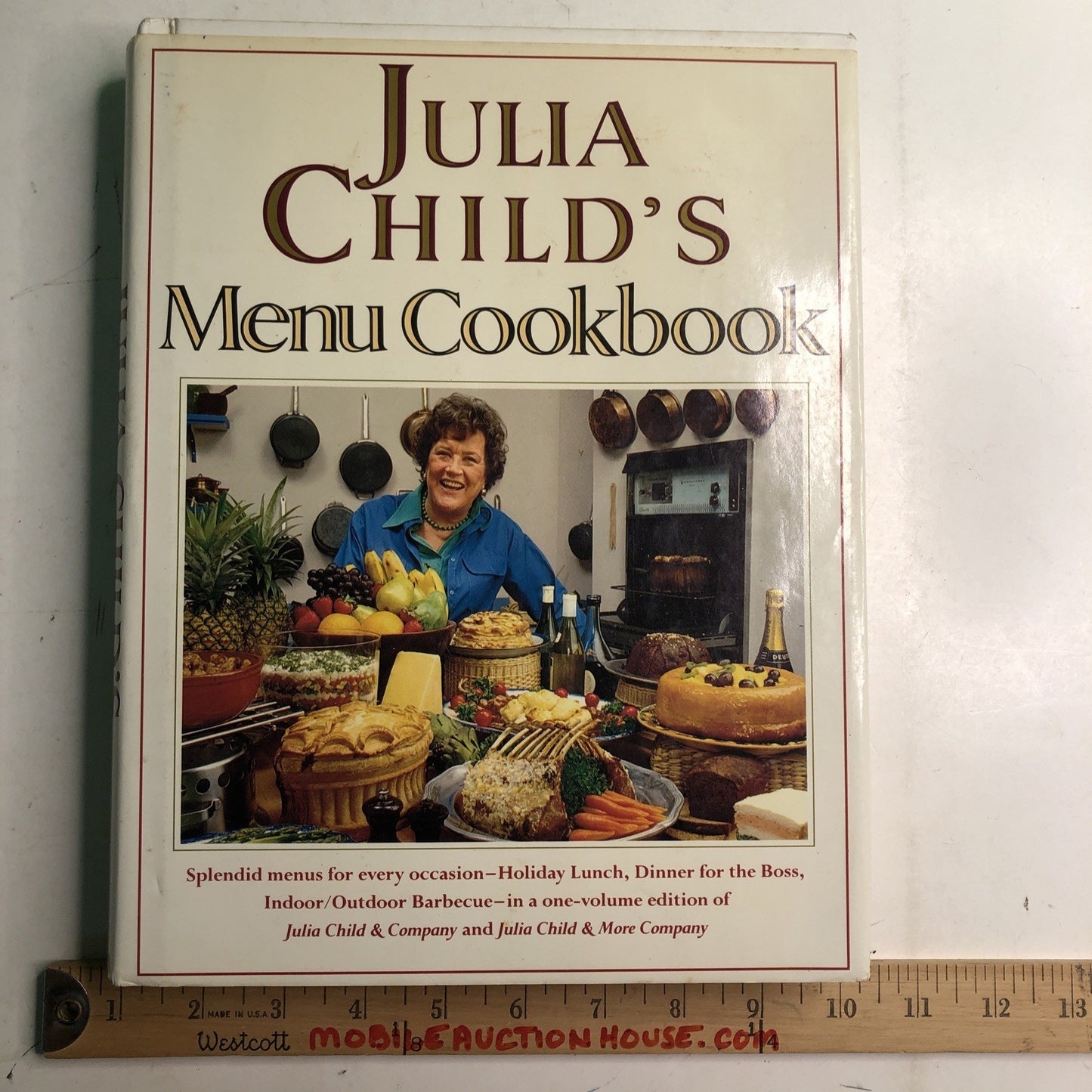 Julia Child's Menu Cookbook 1991 Wings HC DJ Menus For Every Occasion