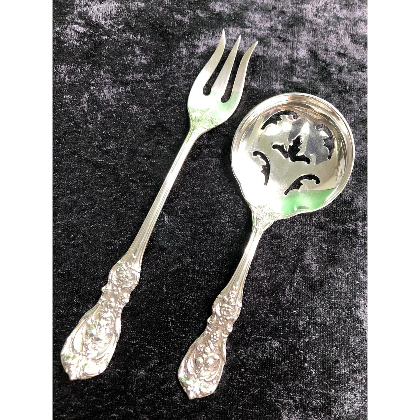 Reed & Barton FRANCIS 1st PAIR Bon Bon Spoon Pickle Or Olive Fork No Monogram