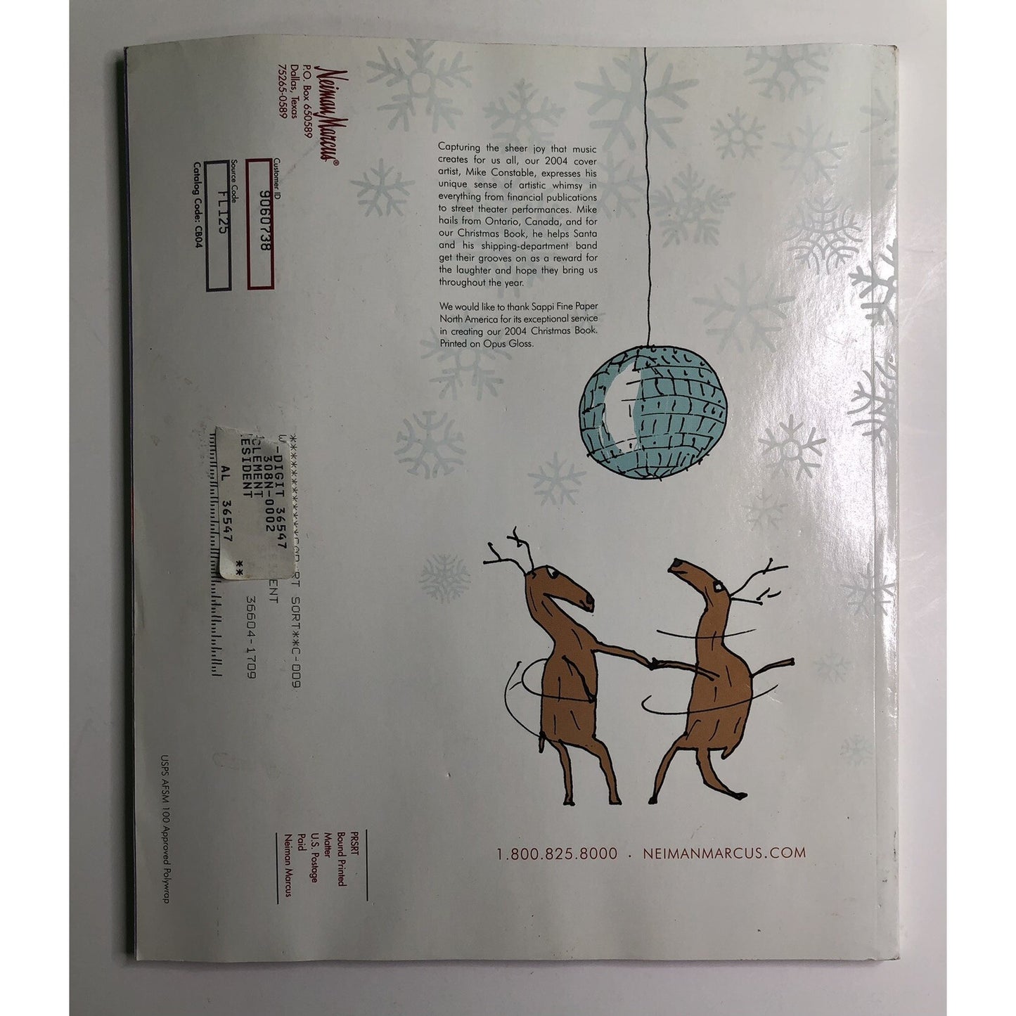 2004 Neiman Marcus Christmas Book Catalog Vintage Cover Art By Mike Constable