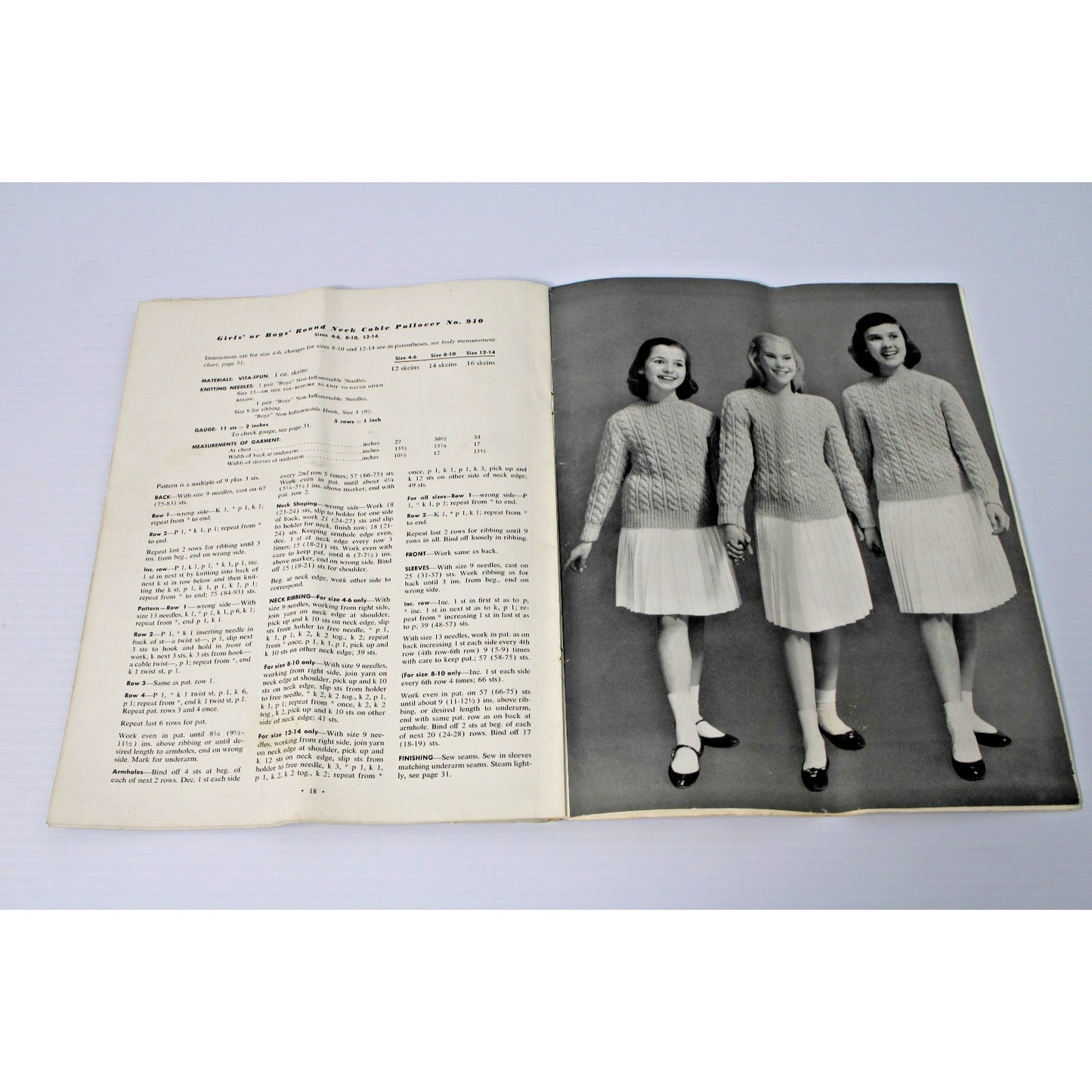 1959 Vintage Knitting: Vita-Spun Vol. 47, 31 pgs, 16 Sweater Cardigan Patterns