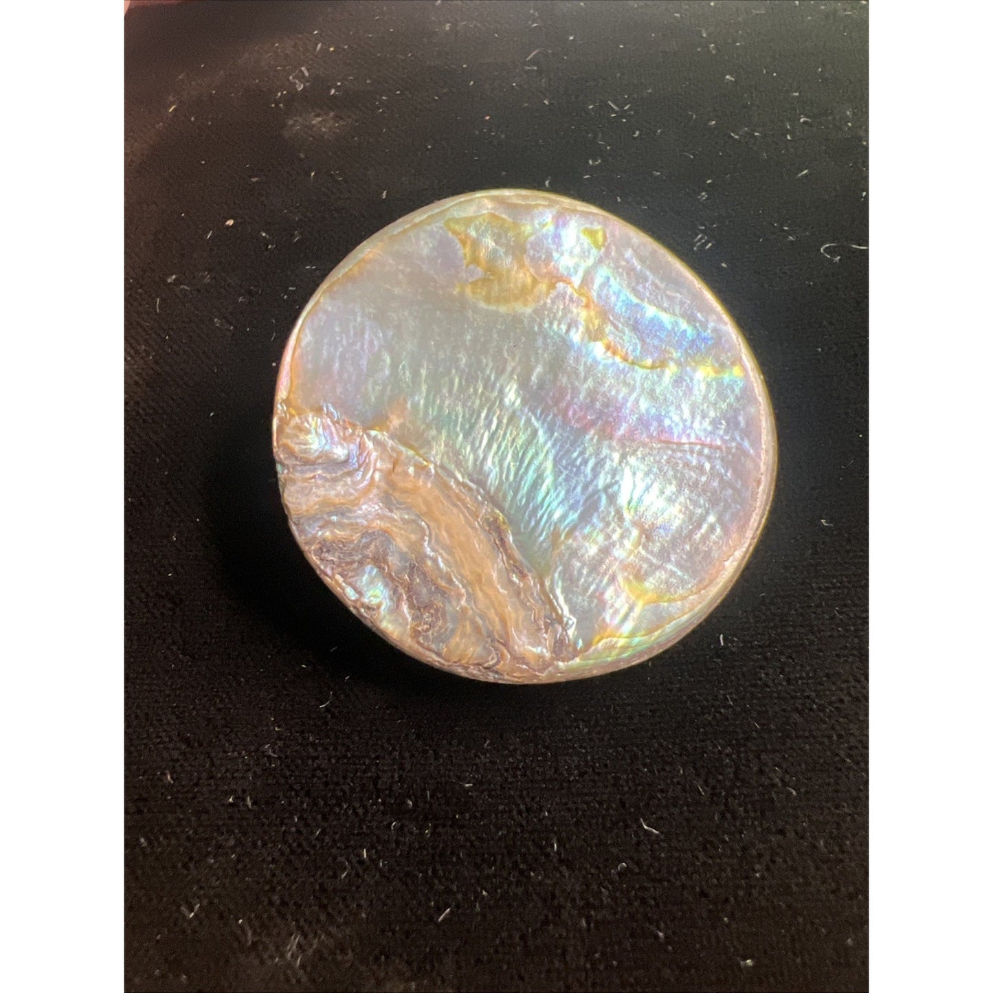 Antique Abalone Brooch Pin Brilliant Colors 1.5” Diameter