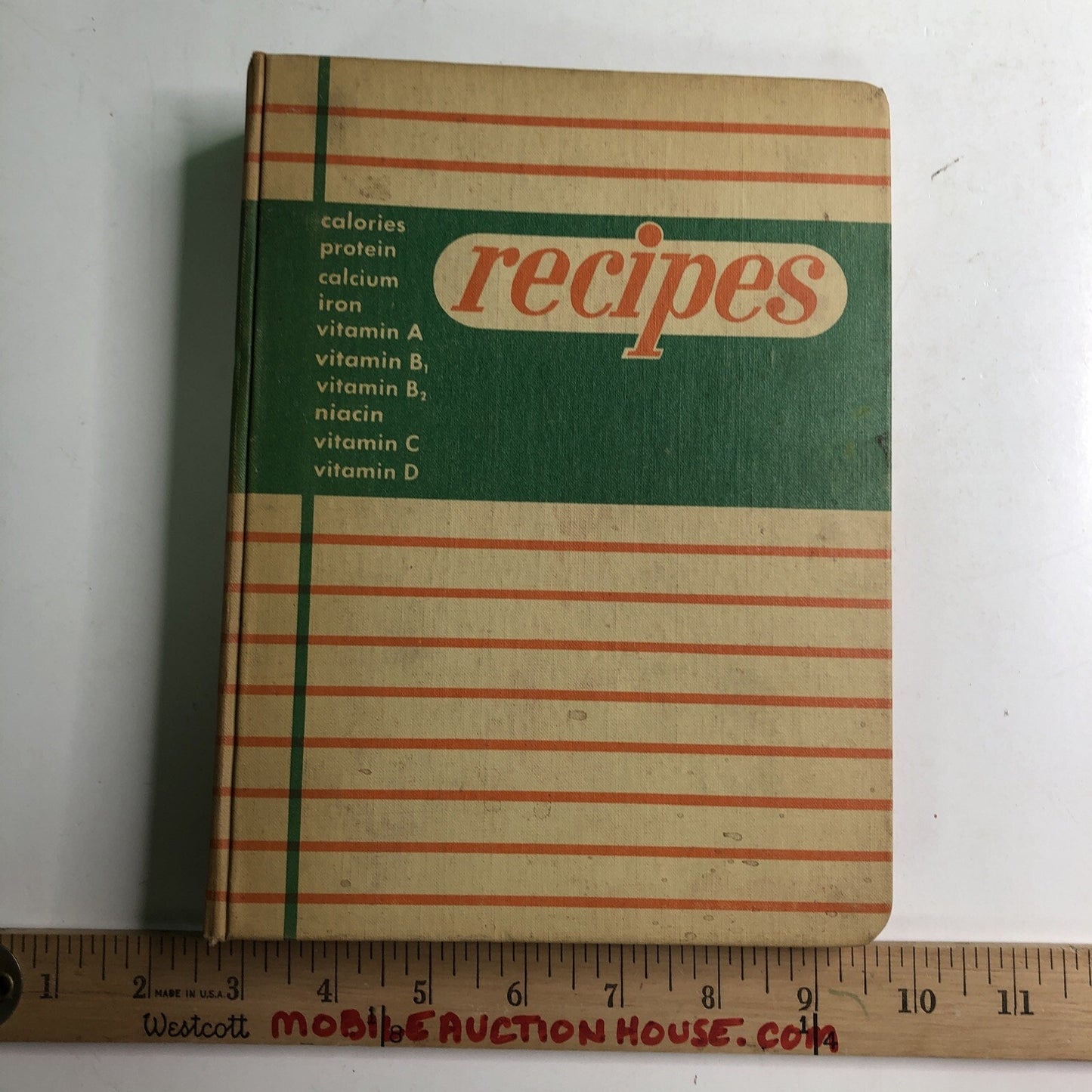 Vintage RECIPES BOOK Binder Three Hole Punched DIY Create Your Own Nutrition