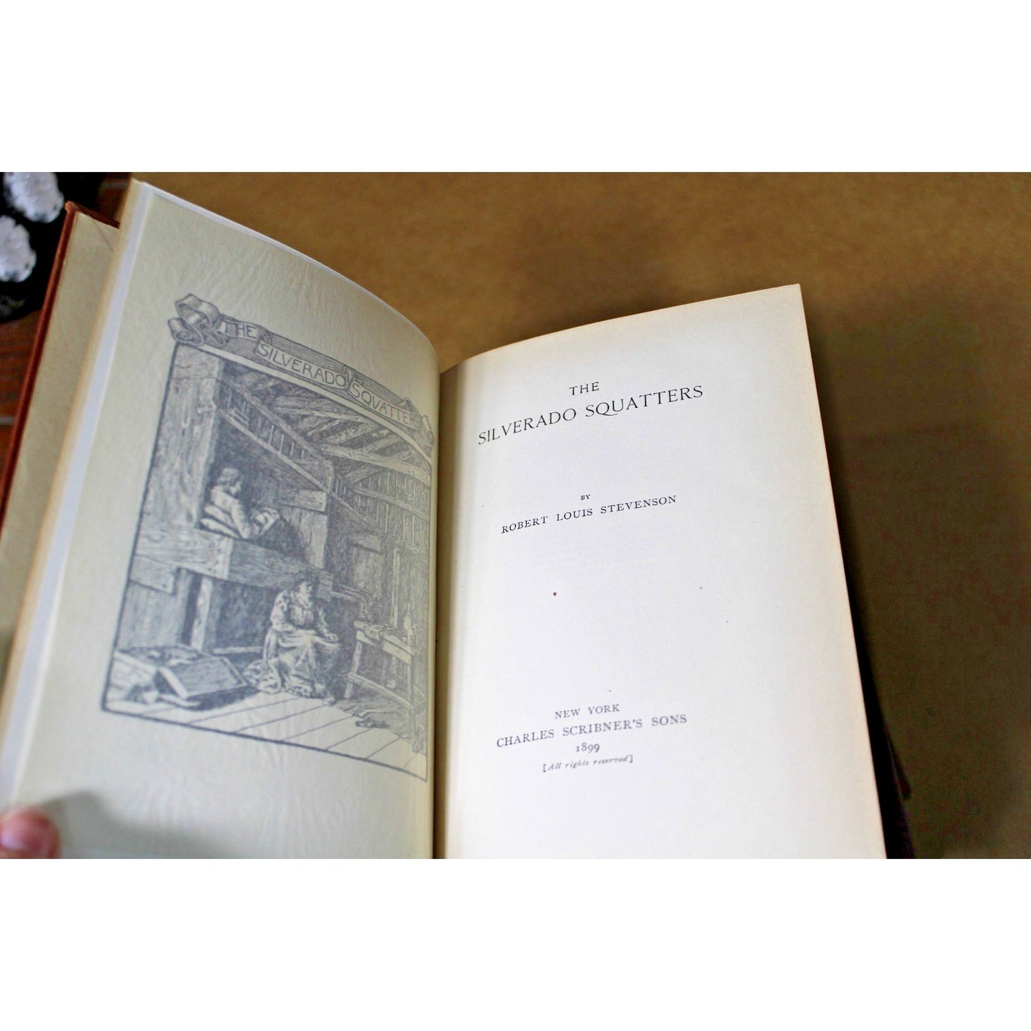 Antique Robert Louis Stevenson Books 4 Volume Set, Scribner's 1899- Clean Pages!
