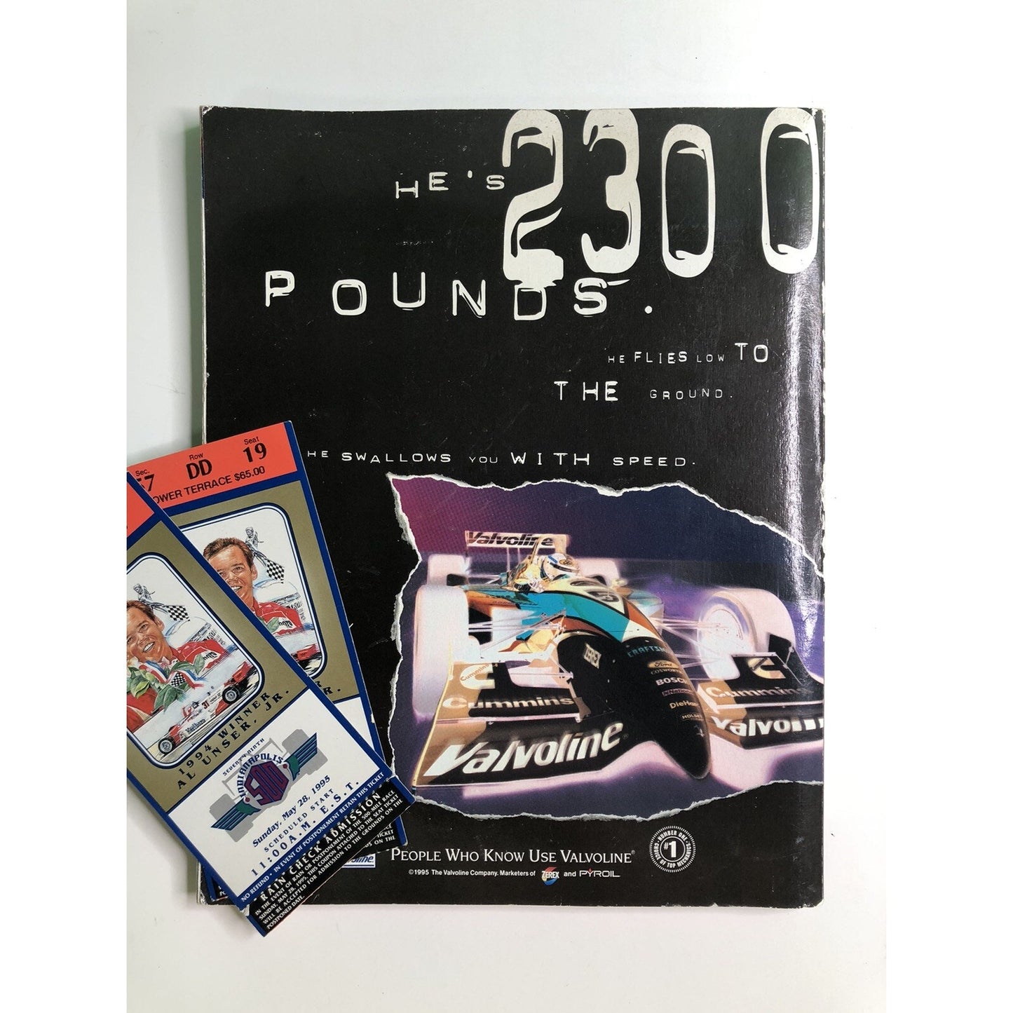 1995 79th Annual Indianapolis 500 Official Program And Tickets