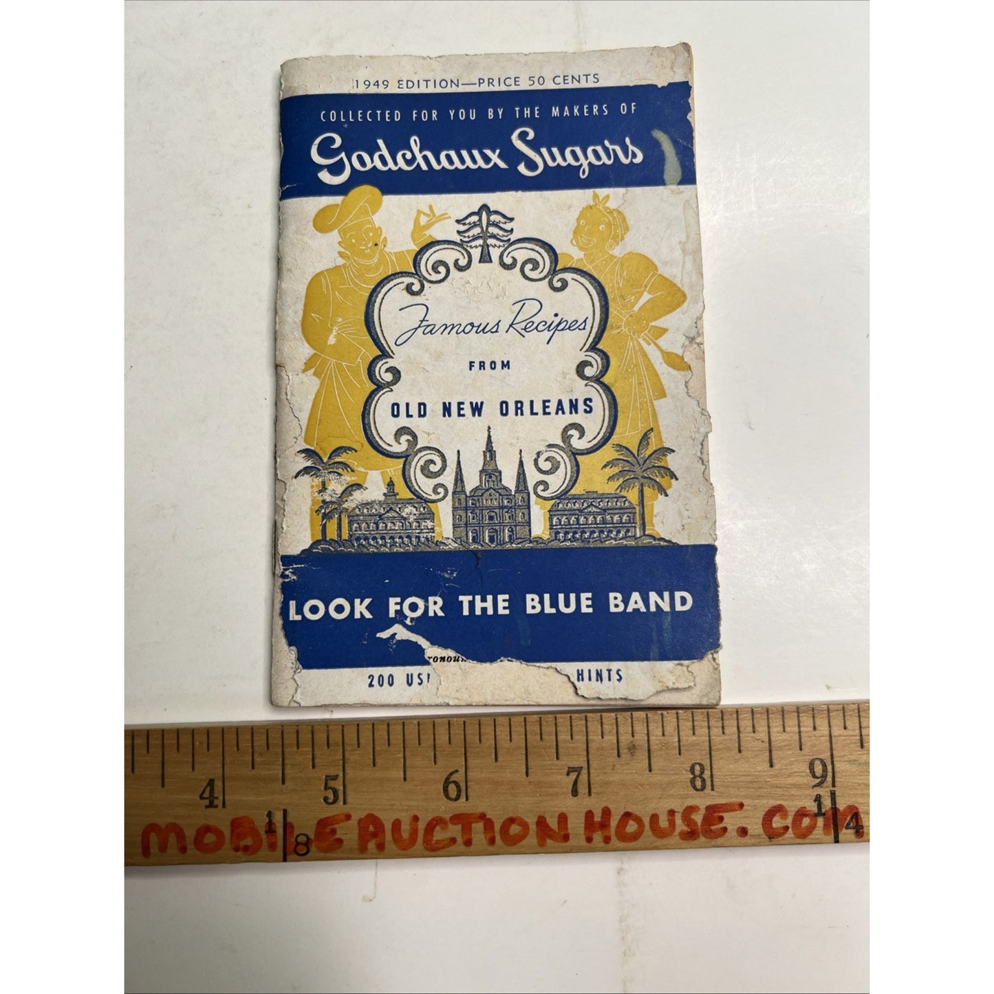 1949 Godchaux Sugars Old New Orleans Cookbook Creole Recipes VTG PB