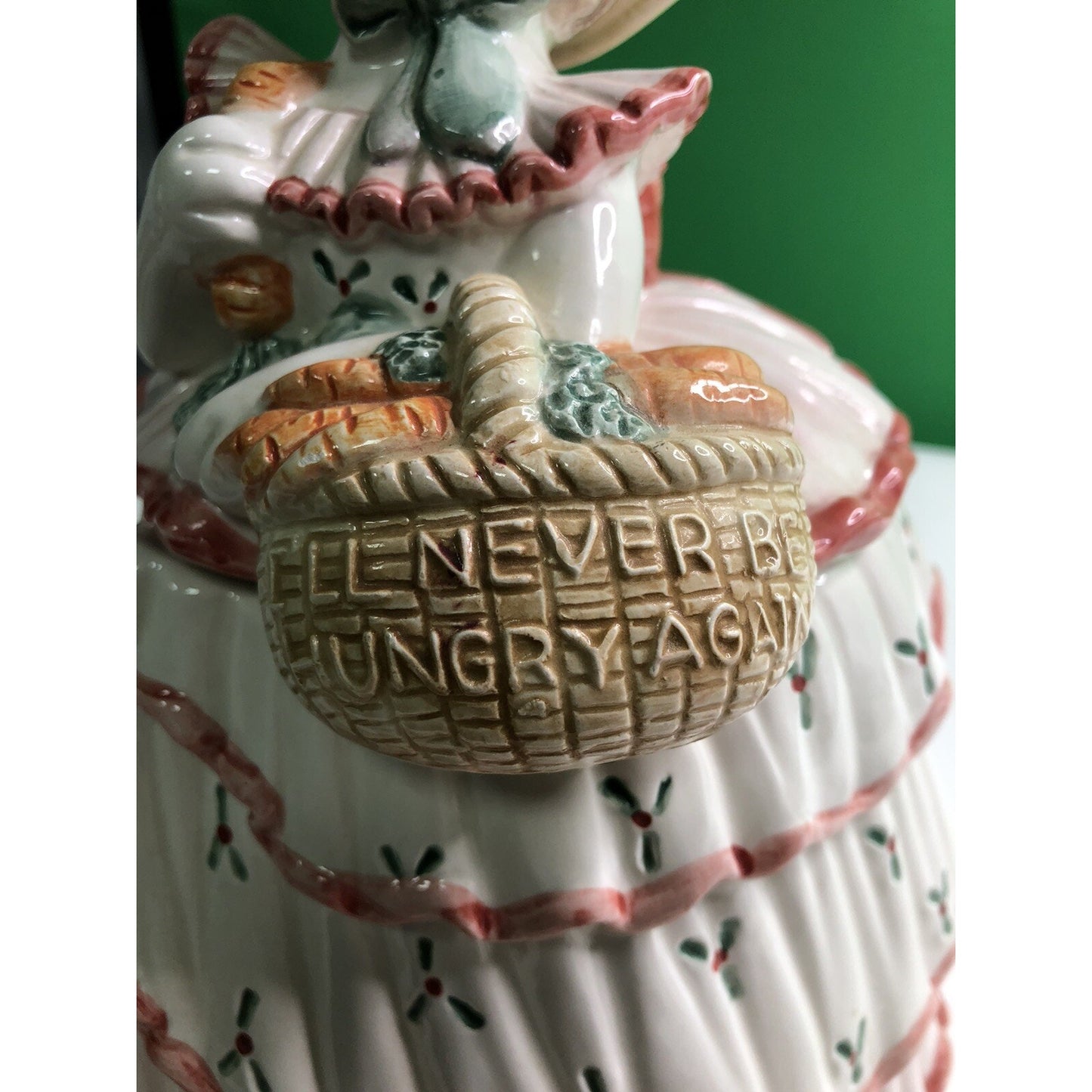 1989 FITZ & FLOYD Scarlet O'Hare COOKIE JAR Rabbit Belle Gone With The Wind