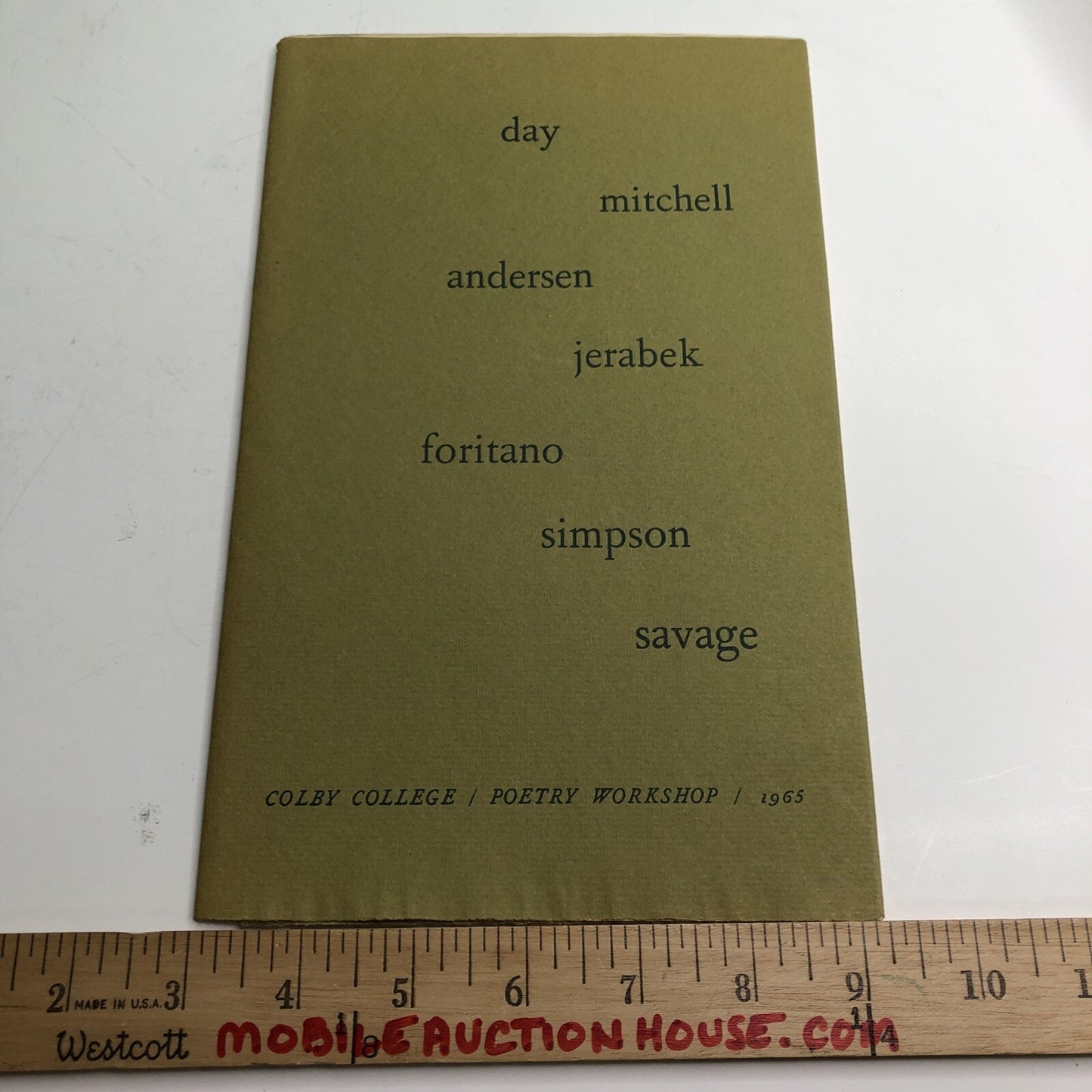 1965 Colby College Poetry Workshop Graphic Arts Day Mitchell Andersen Jerabek