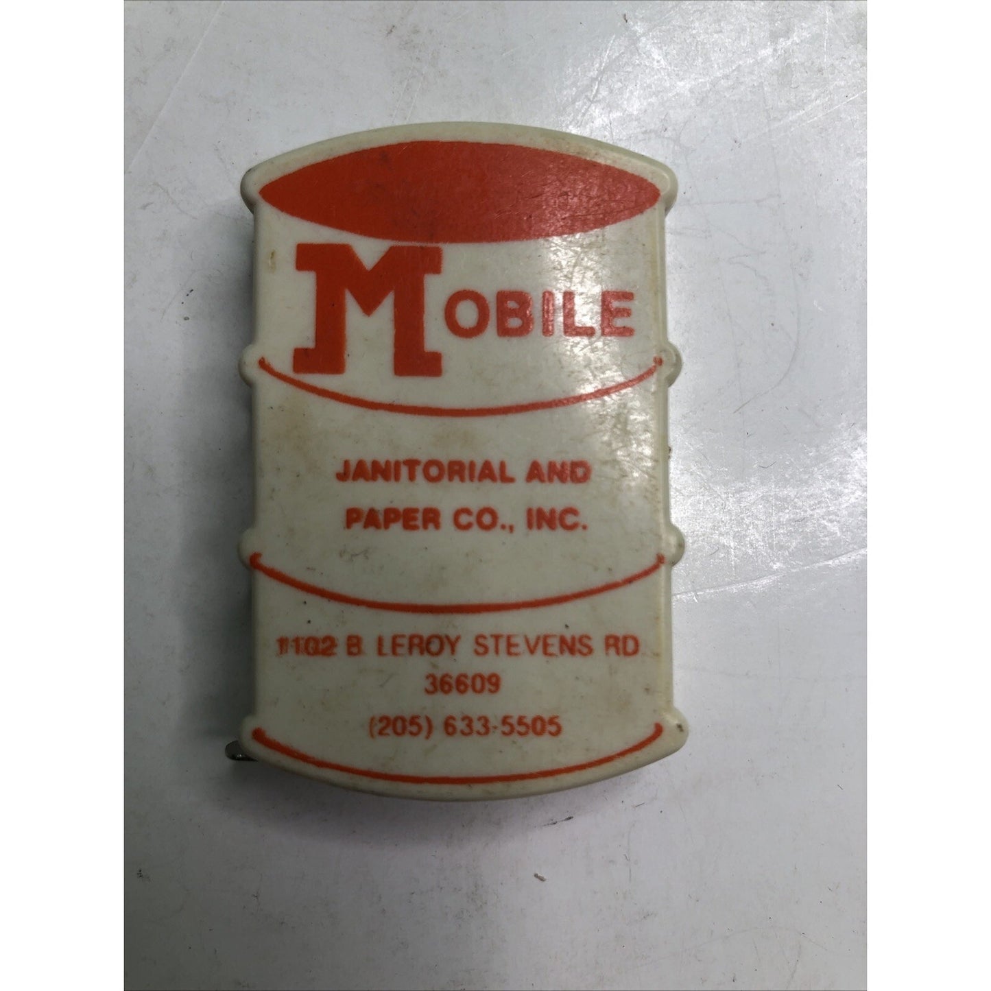 Vintage Advertising Mobile Alabama Measuring Tape Janitorial Paper Company 39.5”