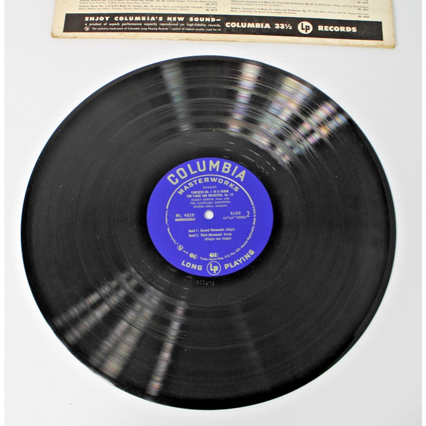 Rudolf Serkin w/ Cleveland Orchestra- Brahms Concerto No. 1 w/ George Szell- VG+