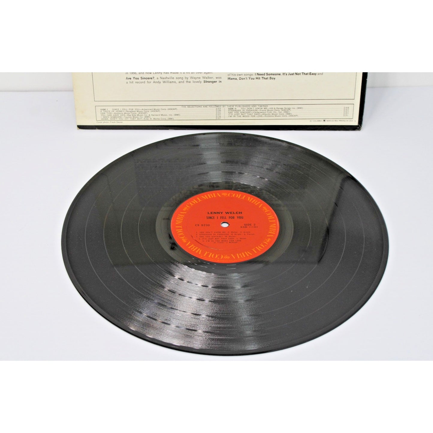 Lenny Welch- Since I Fell For You, 1964 Columbia CS-9230 Stereo Vinyl LP, EX