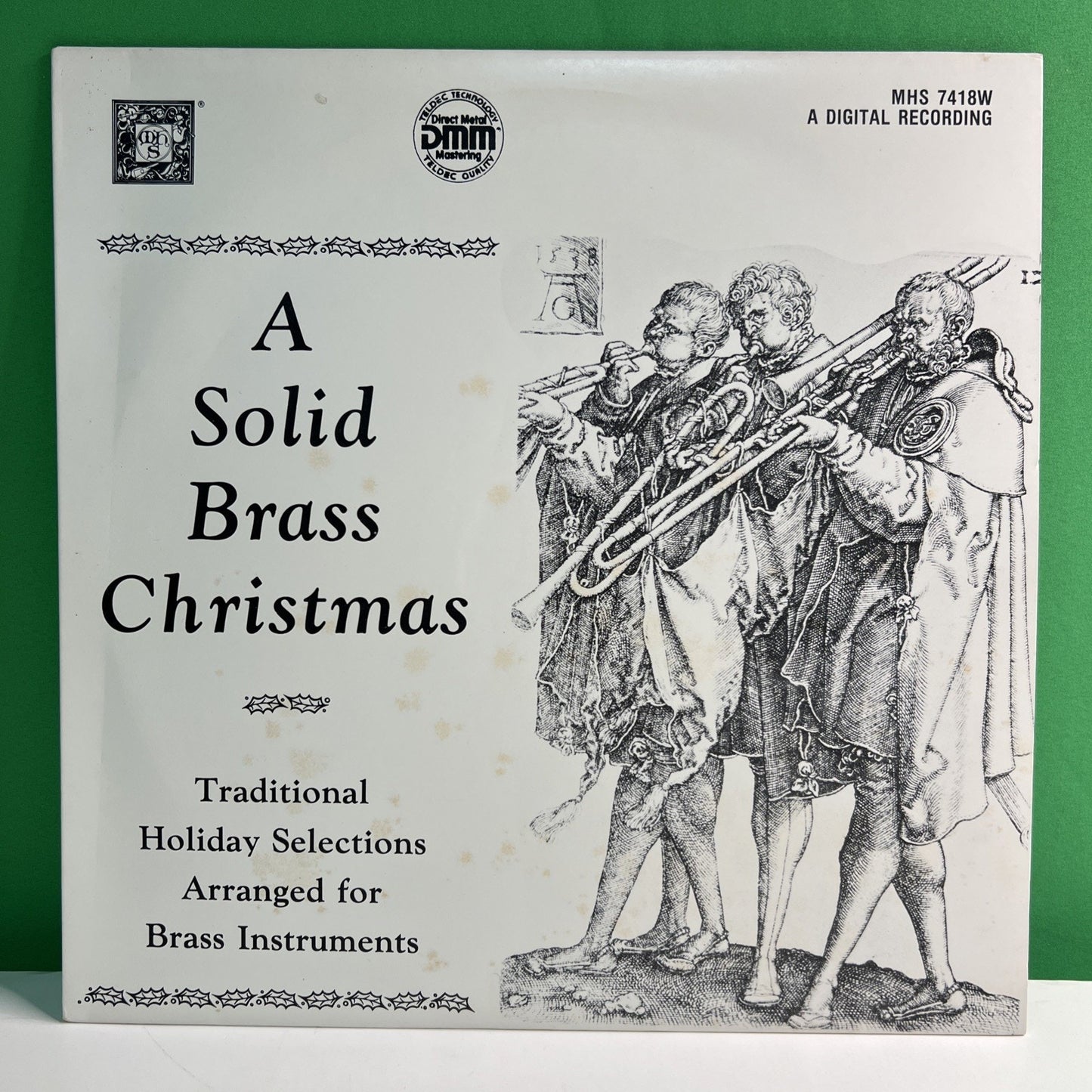 MHS 7418W A Solid Brass Instruments Christmas 1986 LP Record Vinyl