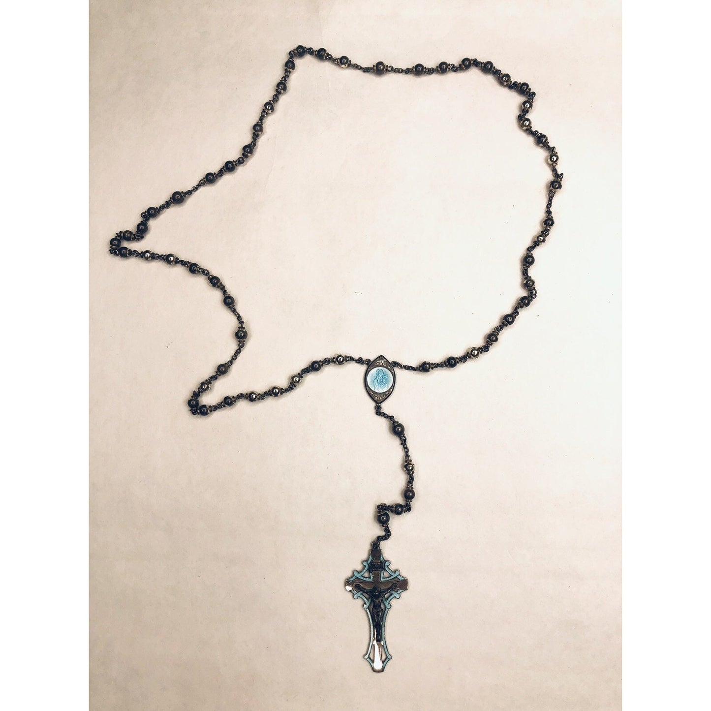 Nazzareno Bercetti Articoli Religiosi Sterling Antique Rosary