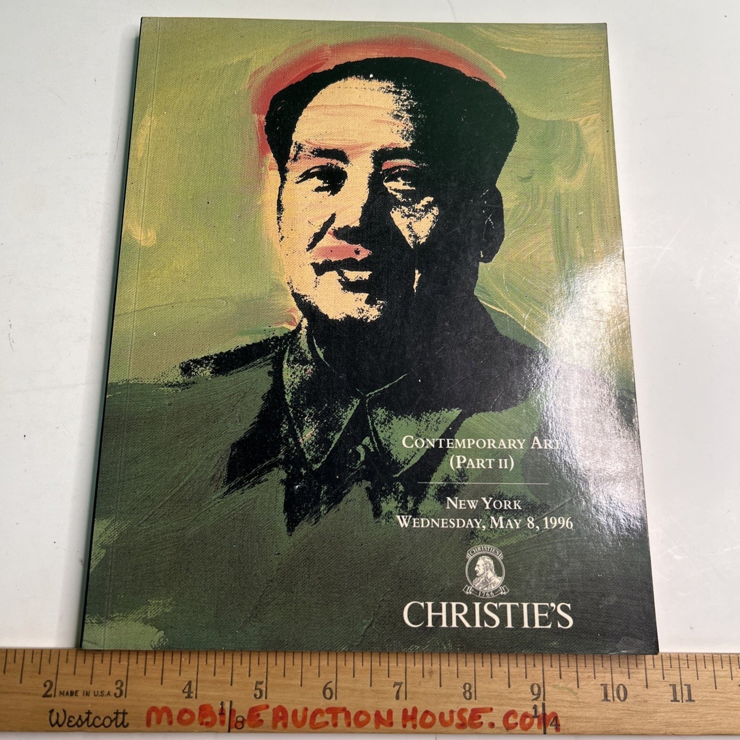 Christie’s Contemporary Art II Day Auction Catalog NY May 8, 1996 Warhol Mao