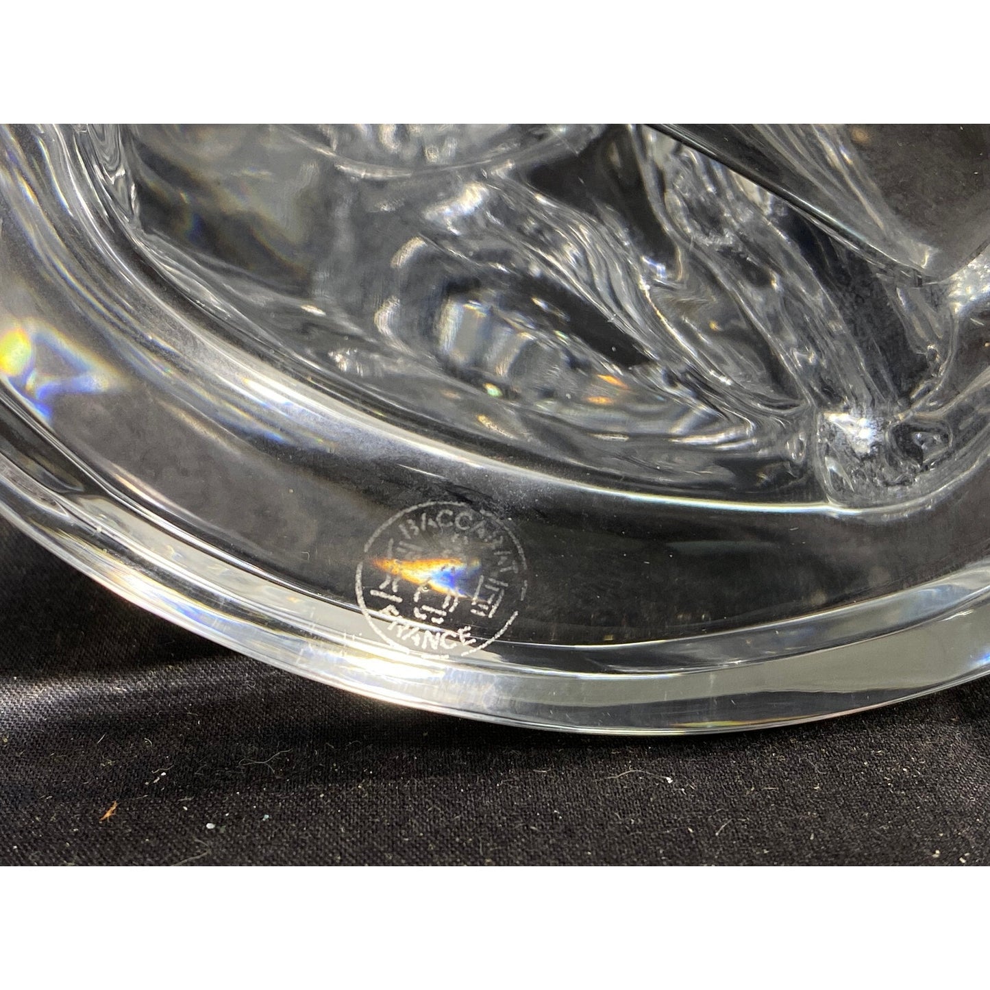 Vintage Baccarat Crystal- Male Tennis Player 10-Inch Statue