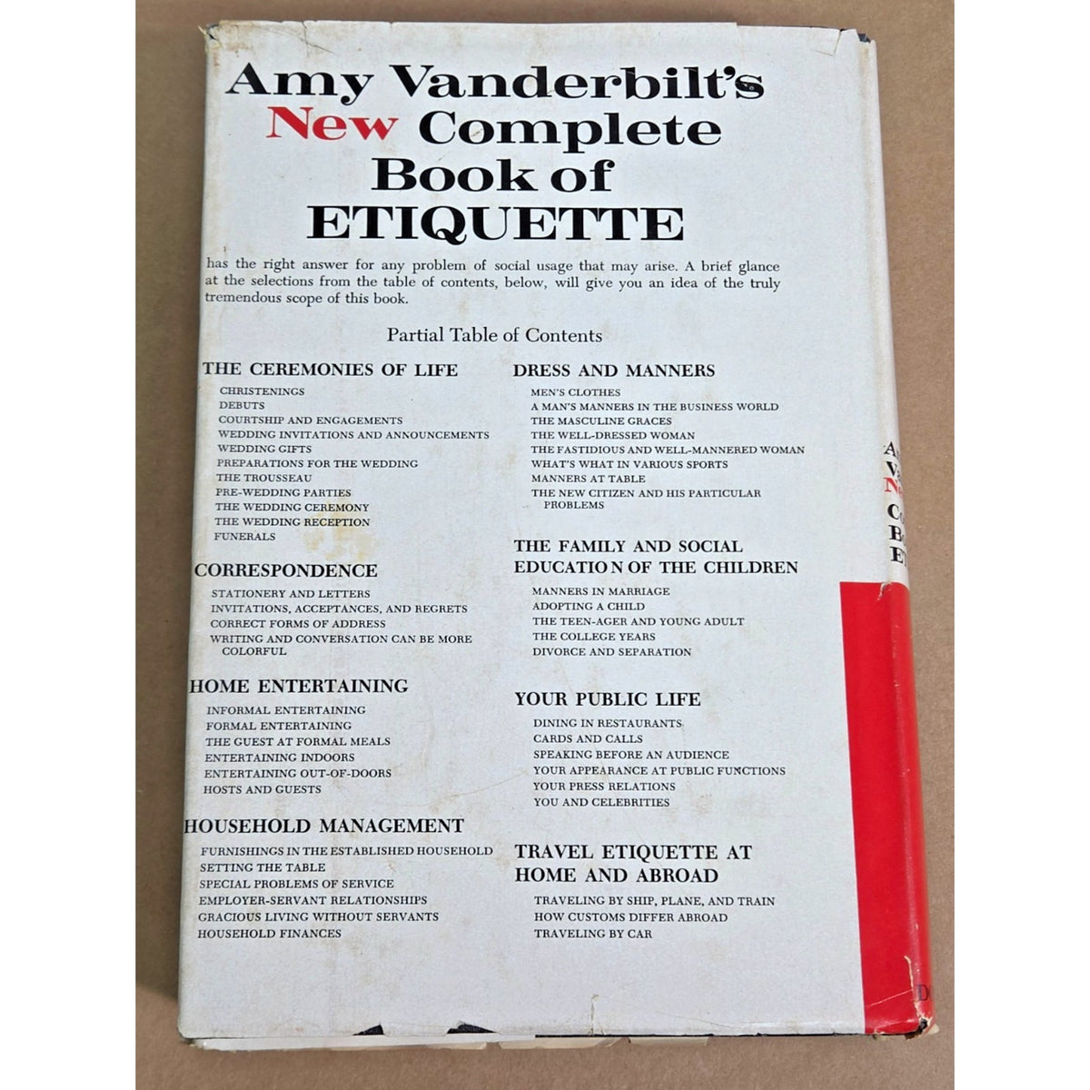 Vintage 1963 Amy Vanderbilt Book of Etiquette - Andy Warhol Illustrations