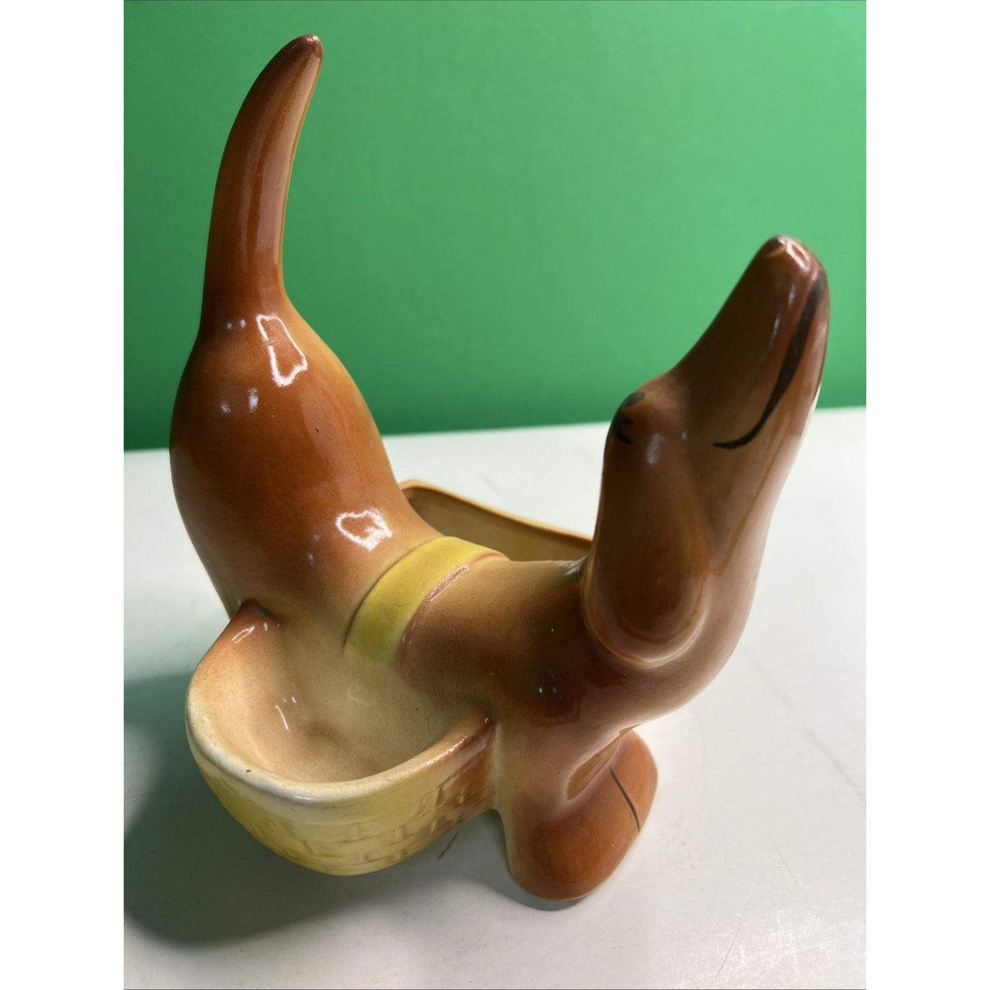 Vintage 1950s A.L. Hirsch Rover Dachshund Ceramic Dresser Caddy Valet Dish