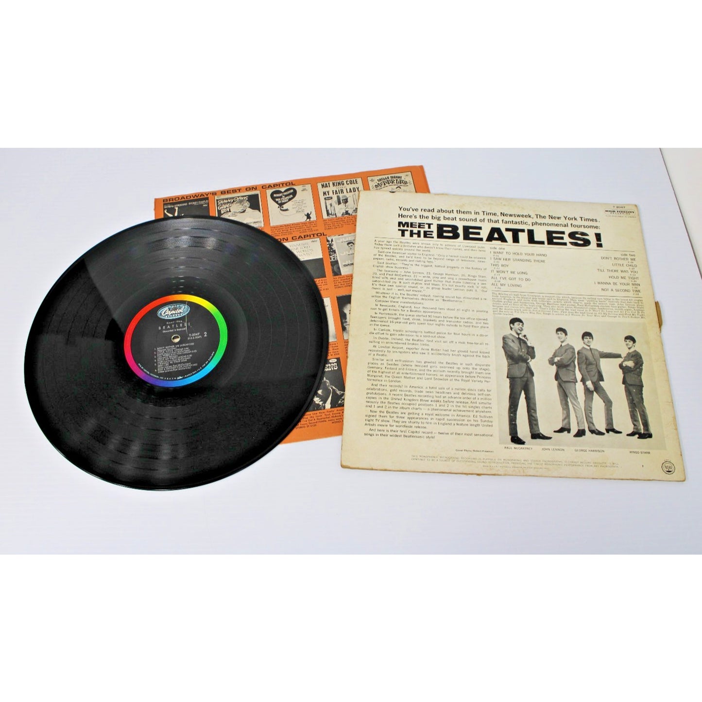 BEATLES- Meet The Beatles 1964 Mono Scranton Press Capitol T-2047 3rd Label Var.