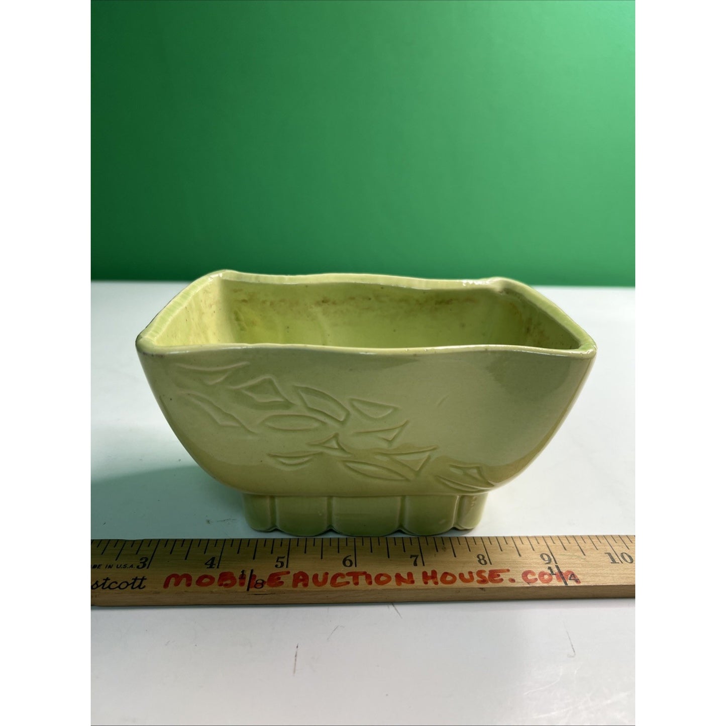 1960's Vintage Cookson Planter Pale Green #4806: 6" x 4" x 3.5" Great Condition