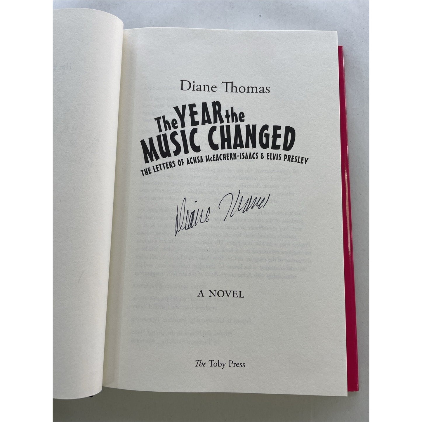 The Year the Music Changed By Diane Thomas First 1st Edition HC Signed By Author