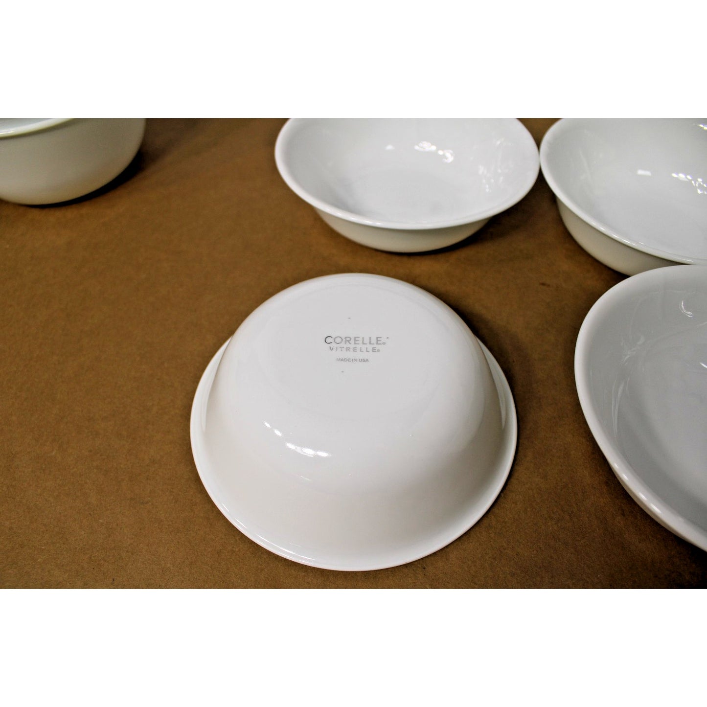 Corelle Madeline White Embossed 18 oz. Cereal Bowl, 6.25"D x 2"H Vitrelle Glass
