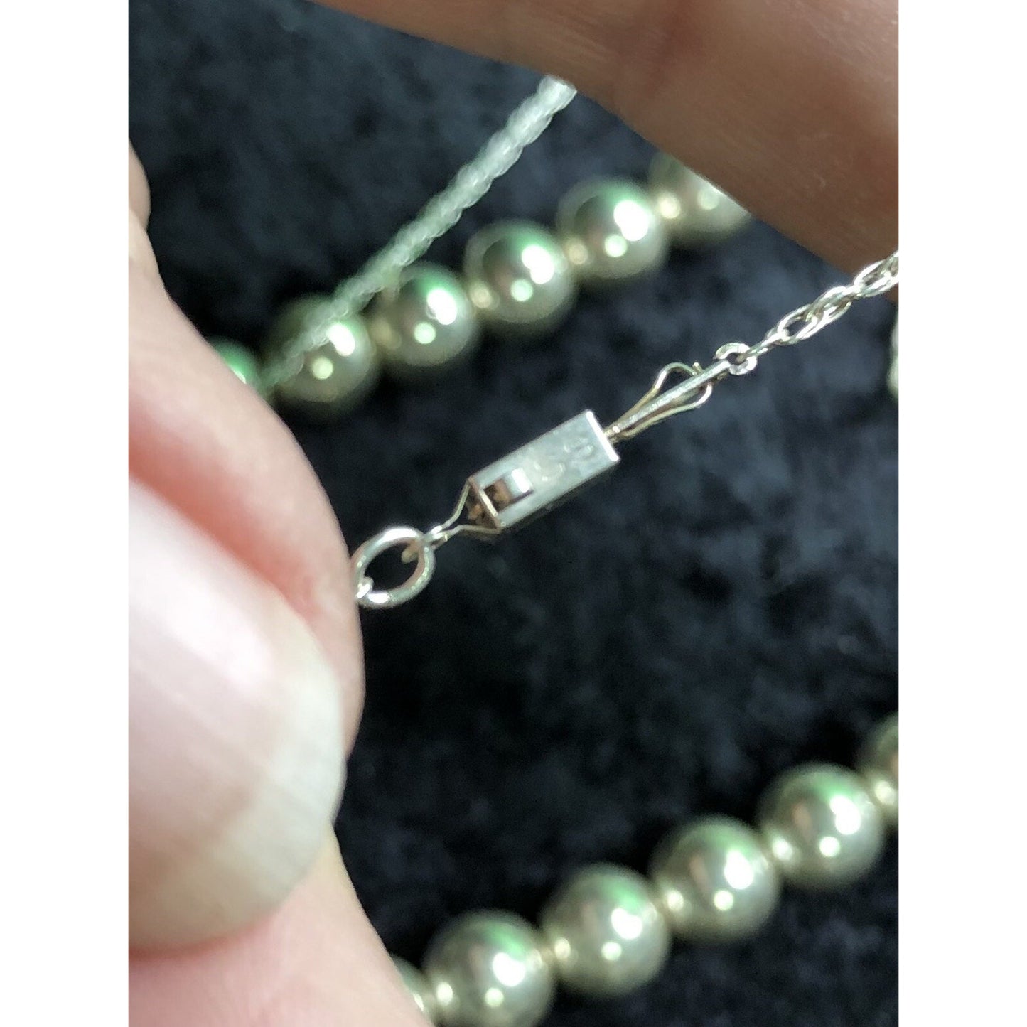 30” Sterling Silver Rope Chain & Beads Necklace 22grams