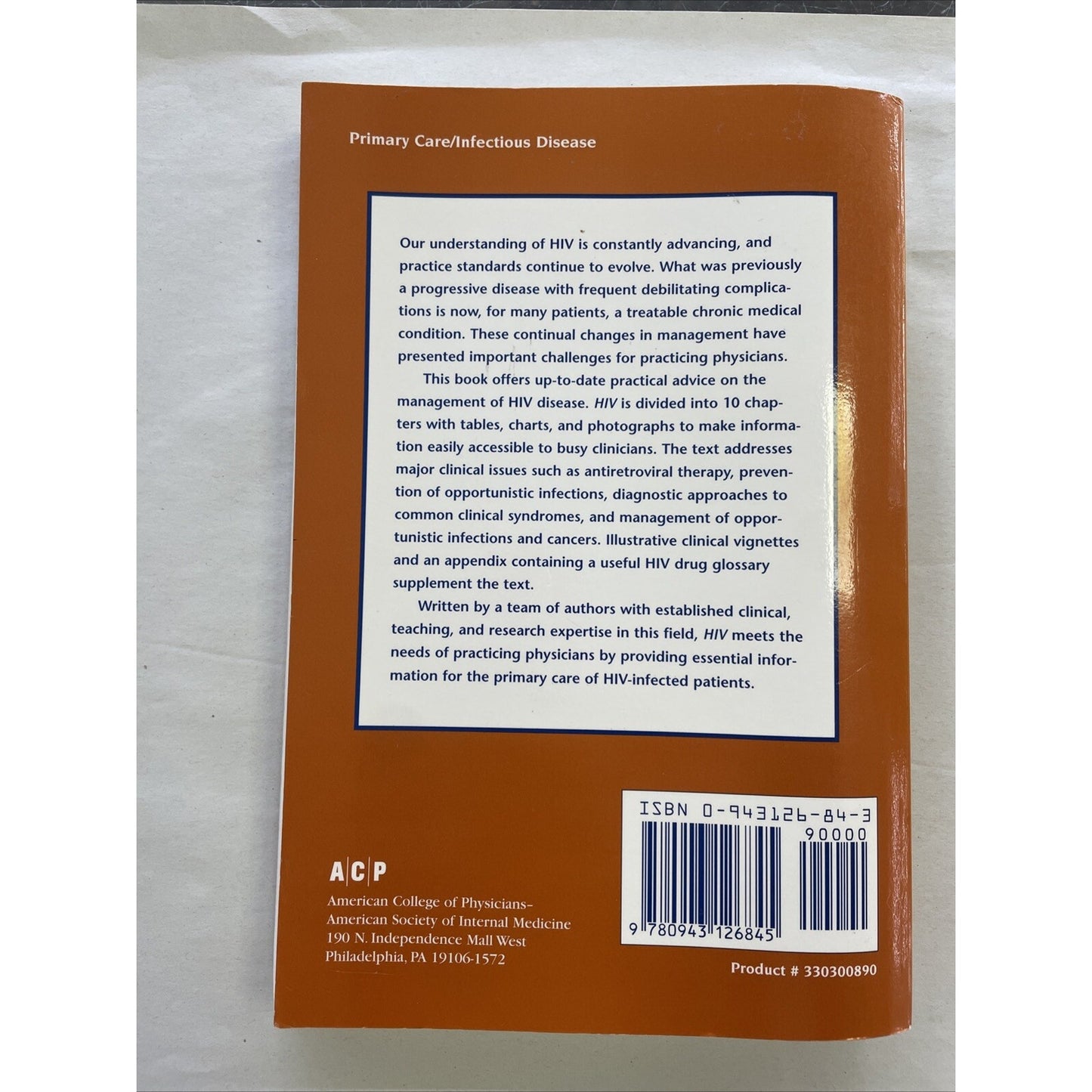 HIV by Libman & Makadon (2000, Trade Paperback) ACP SERIES Key Diseases