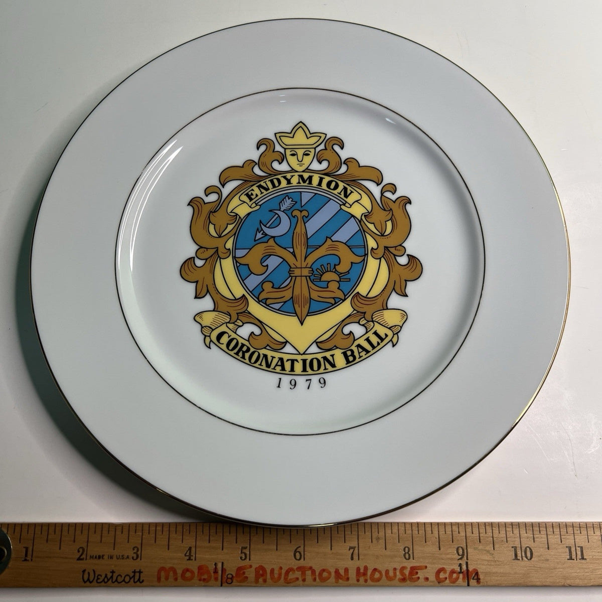Vtg 1978 / 1979 Krewe of Endymion Coronation Ball Plate New Orleans Mardi Gras