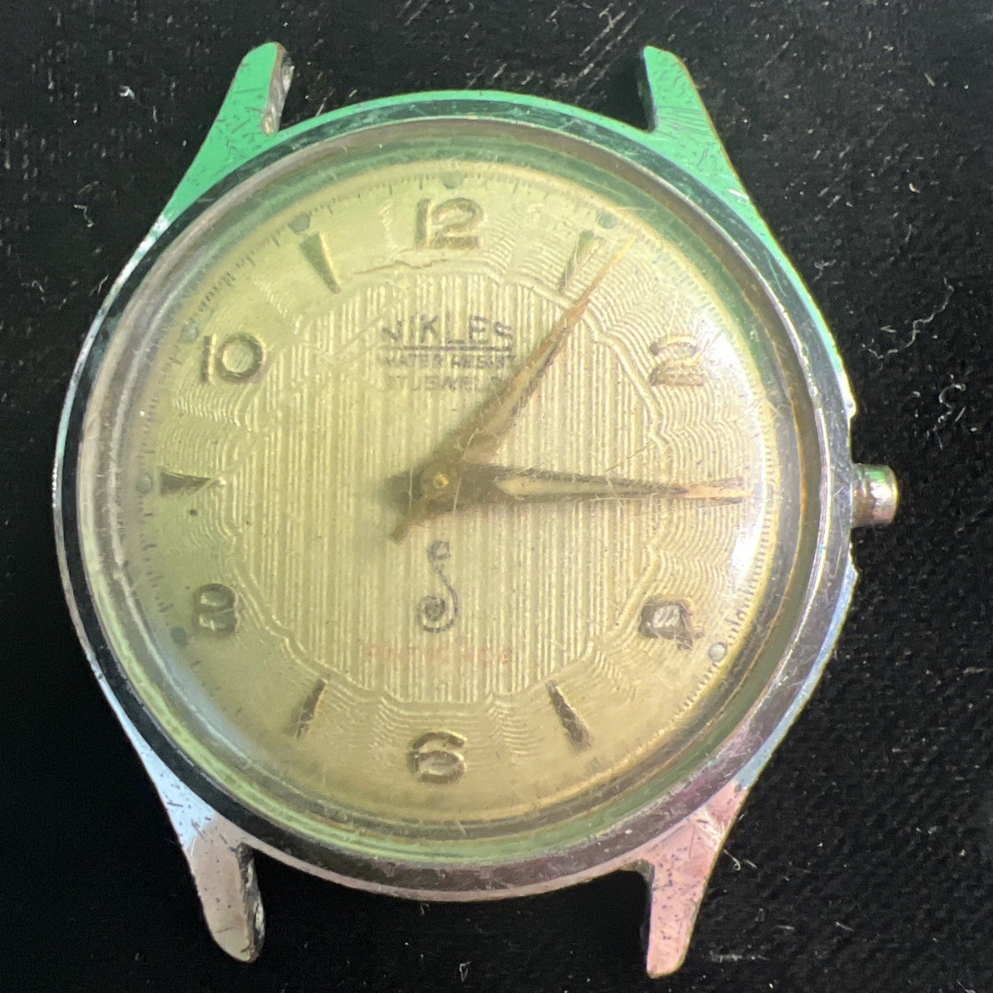 Nikles Watch Co Wristwatch Movement Vintage Men's Parts or Repair France