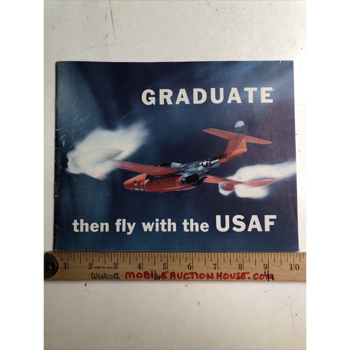 1953 USAF Air Force recruiting booklet 10x8" 40 pages color photos Graduate Fly