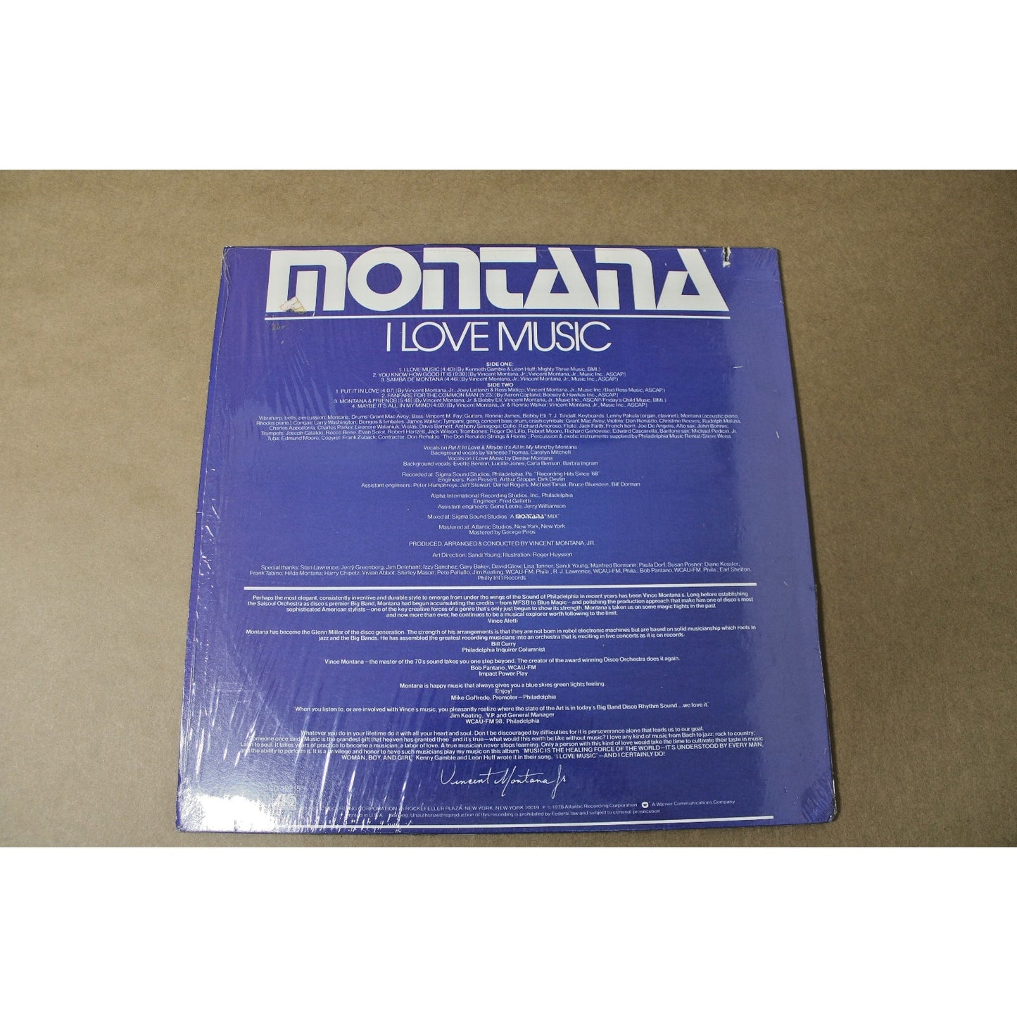1978 "I Love Music" Album by Montana-- Godfather of Disco, Salsoul Orchestra