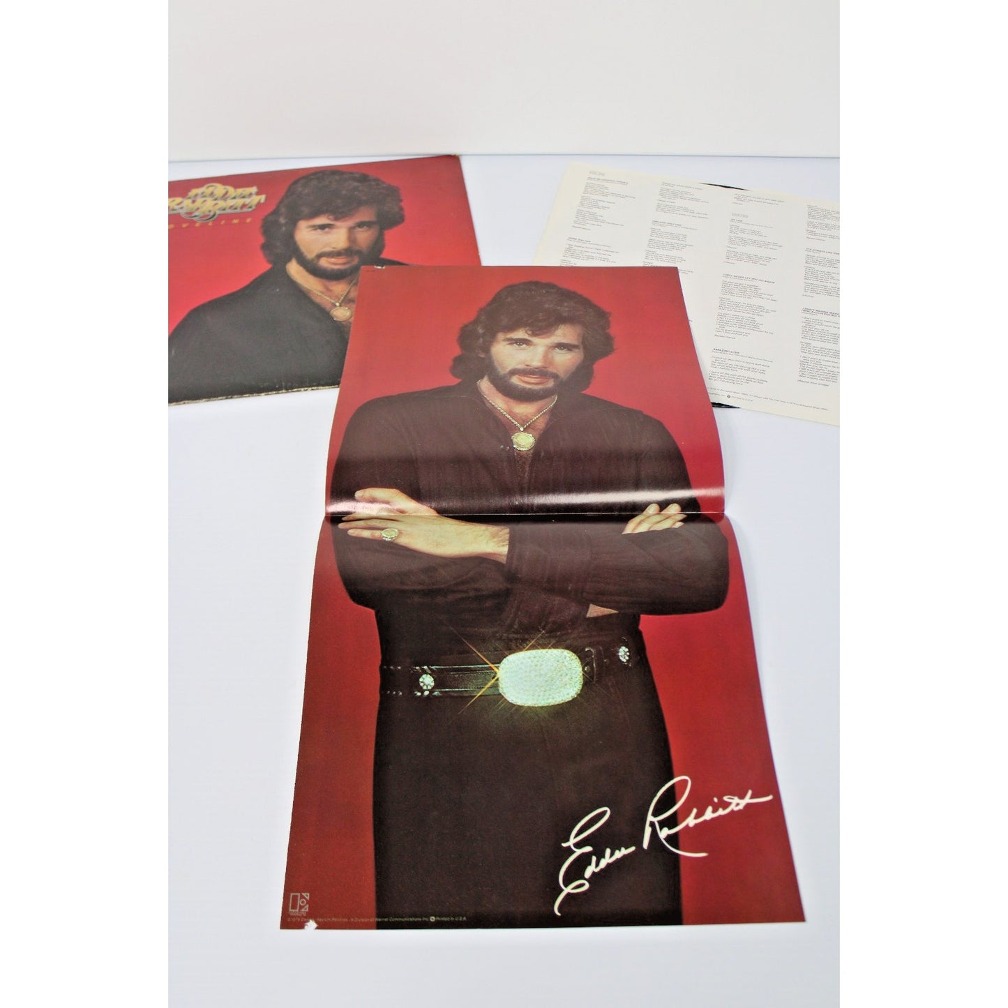 Eddie Rabbit- Loveline, 1979 Electra 6E-181 w/ Insert & Poster, 1980s Country EX