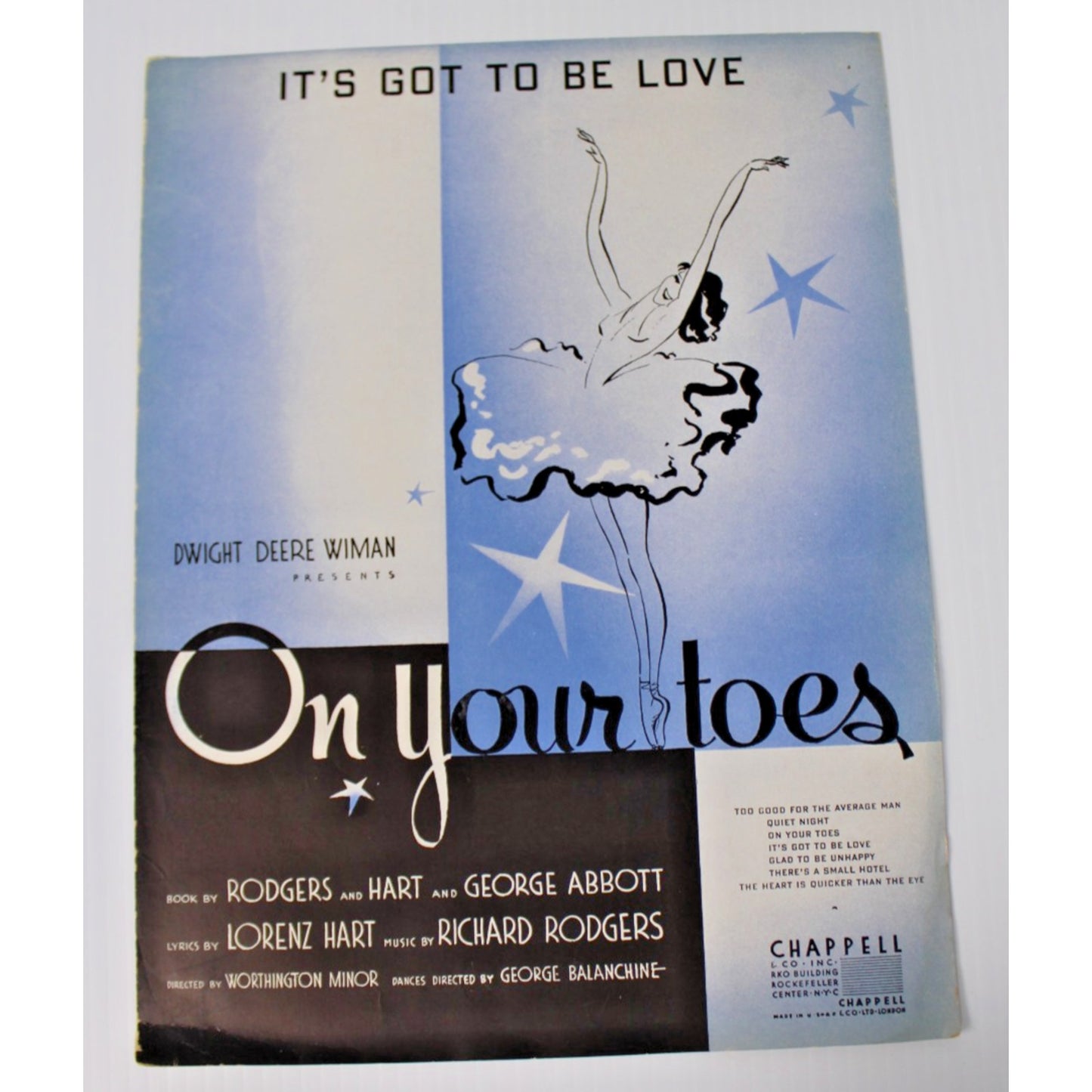 5 Pc. Vintage Rodgers & Hart Sheet Music- 1930s & 40s Broadway & Film