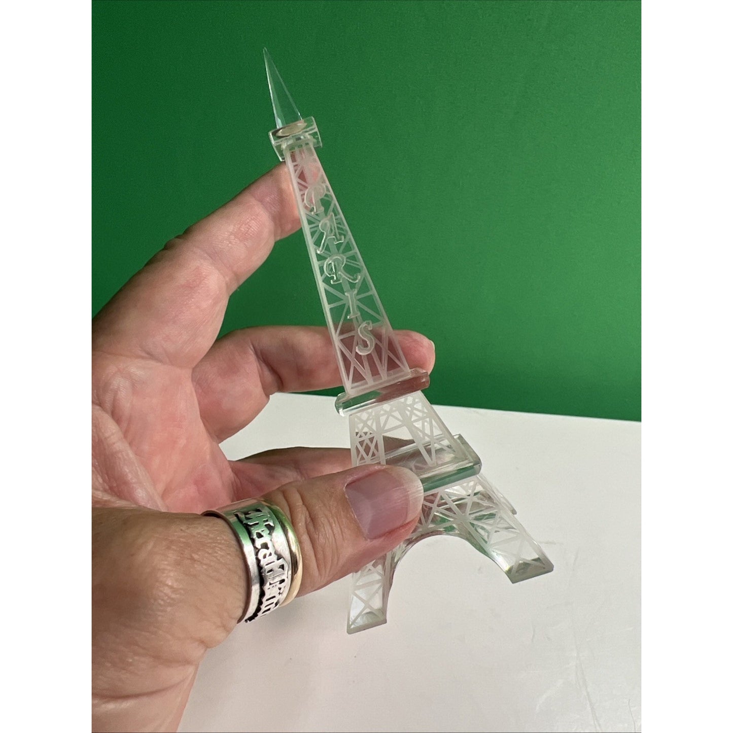 Crystal Eiffel Tower Paris Figurine 5.75" Rare Collectible