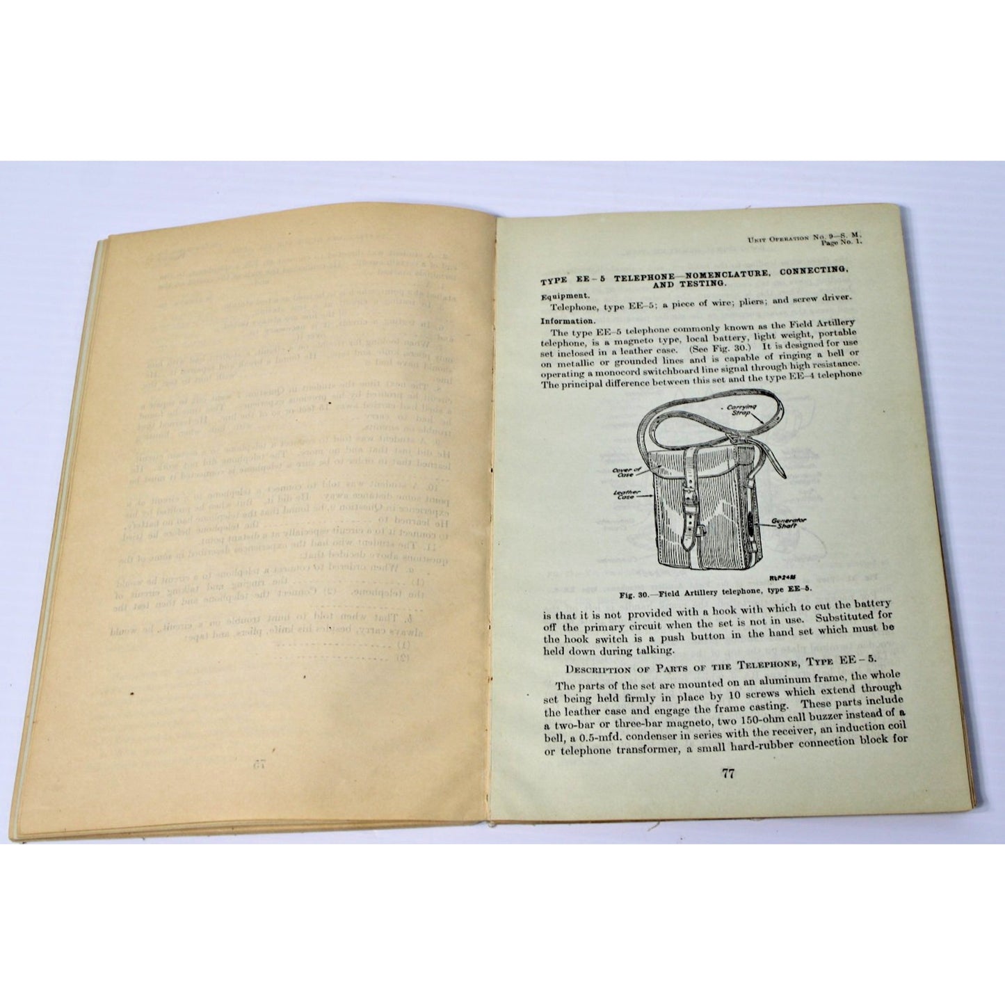 Antique 1923 "Basic Signal Communication" United States Army Manual No. 21