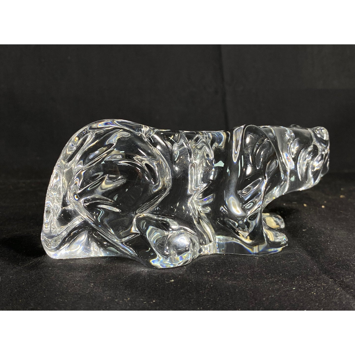 Vintage Baccarat Crystal- Stalking Panther Statue 6"L