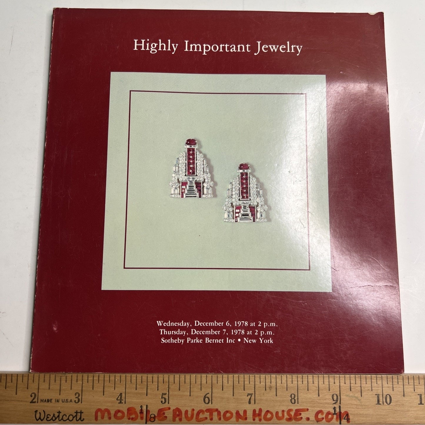 Sotheby’s Parke Bernet Auction Catalog December 1978 Highly Important Jewelry