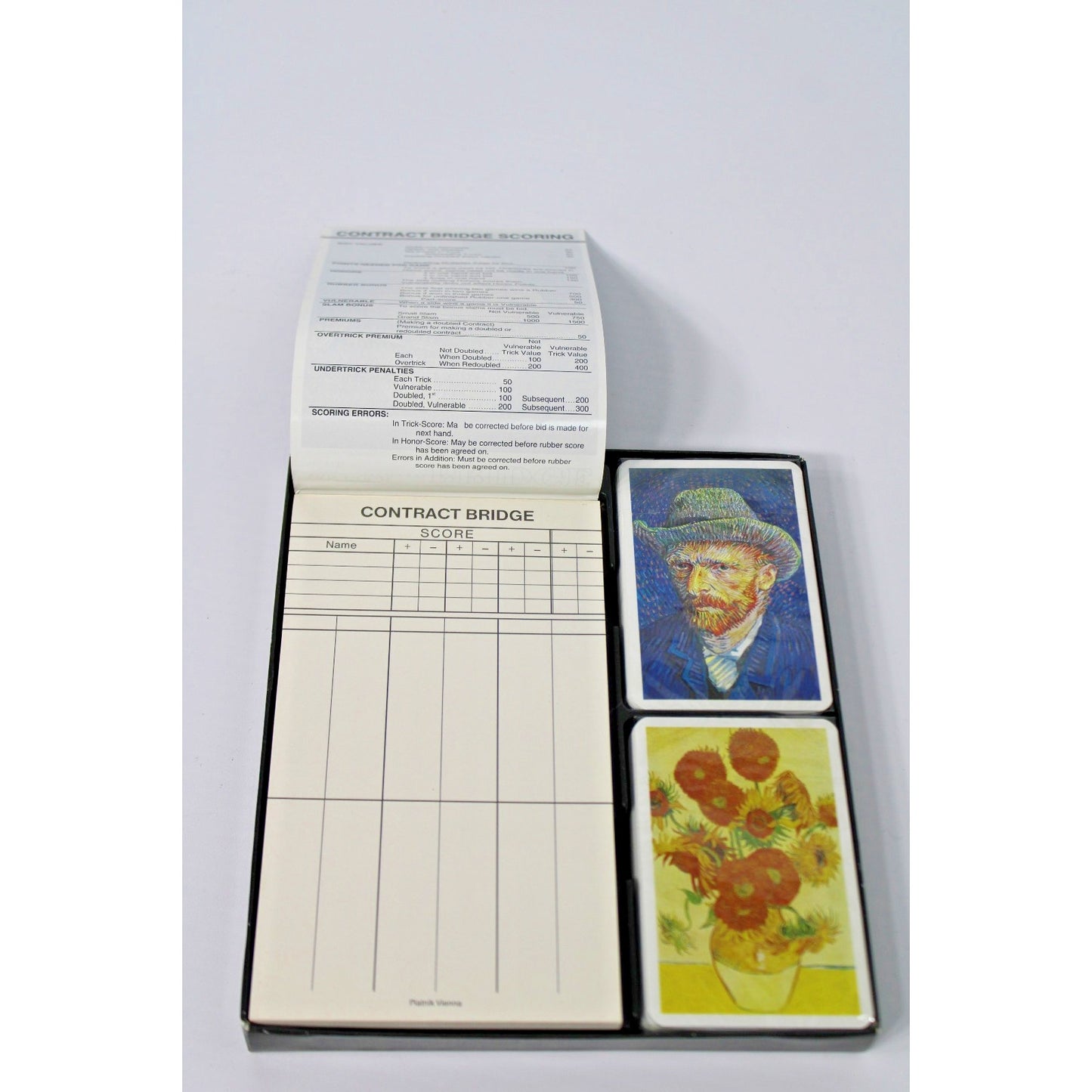 Piatnik Van Gogh Bridge Playing Cards, 2 Deck Set w/ Scorepad, Austria