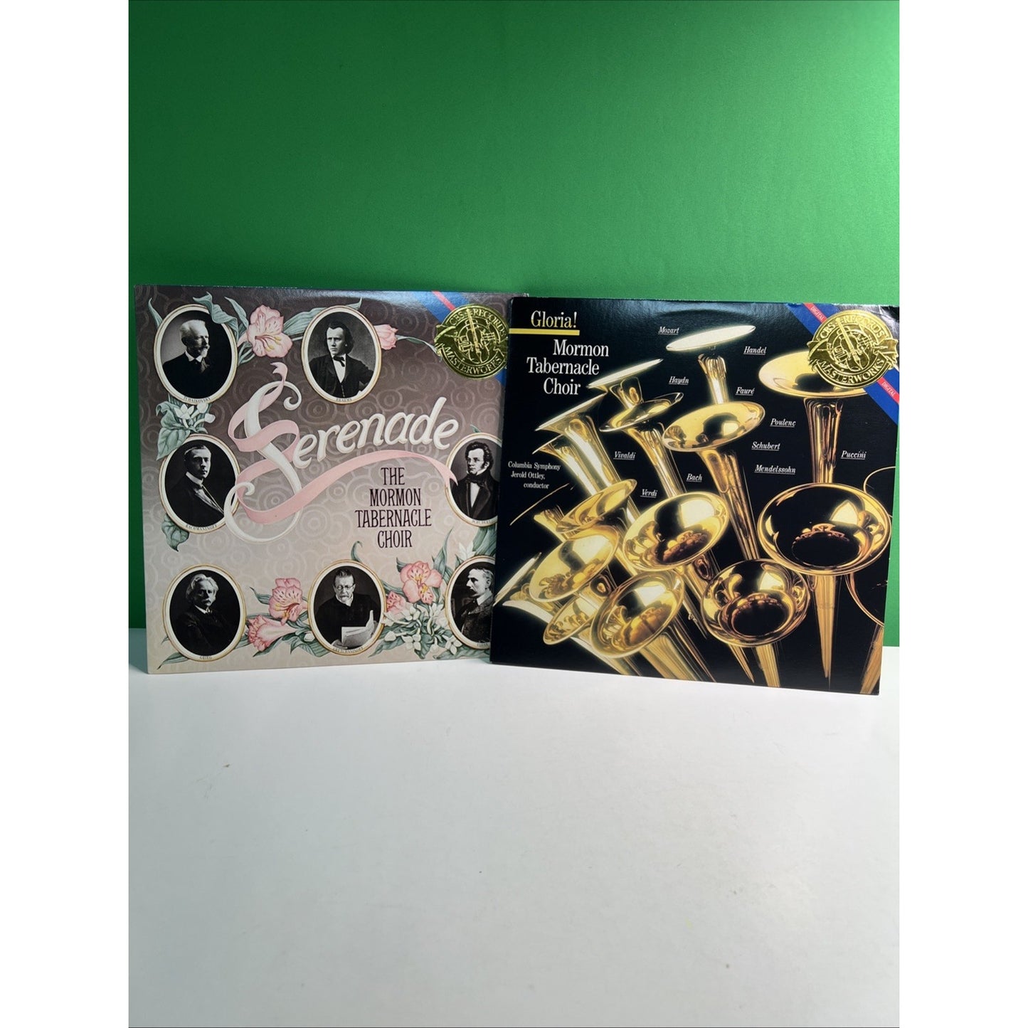 Lot Of 2 THE MORMON TABERNACLE CHOIR Records LP Vinyl GLORIE! & SERENADE CBS