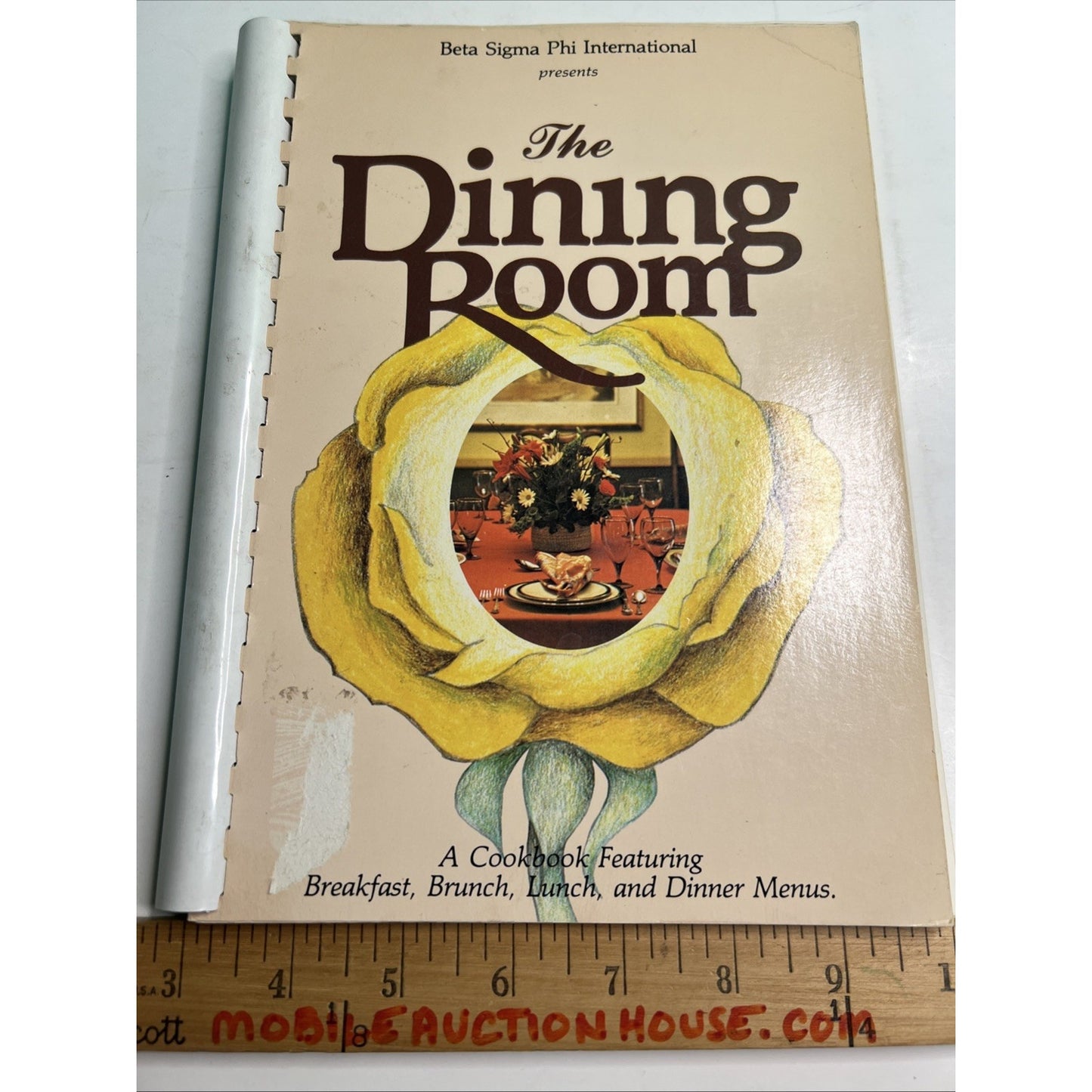 The Dining Room Beta Sigma Phi International Vintage Spiral Menu Cookbook PB