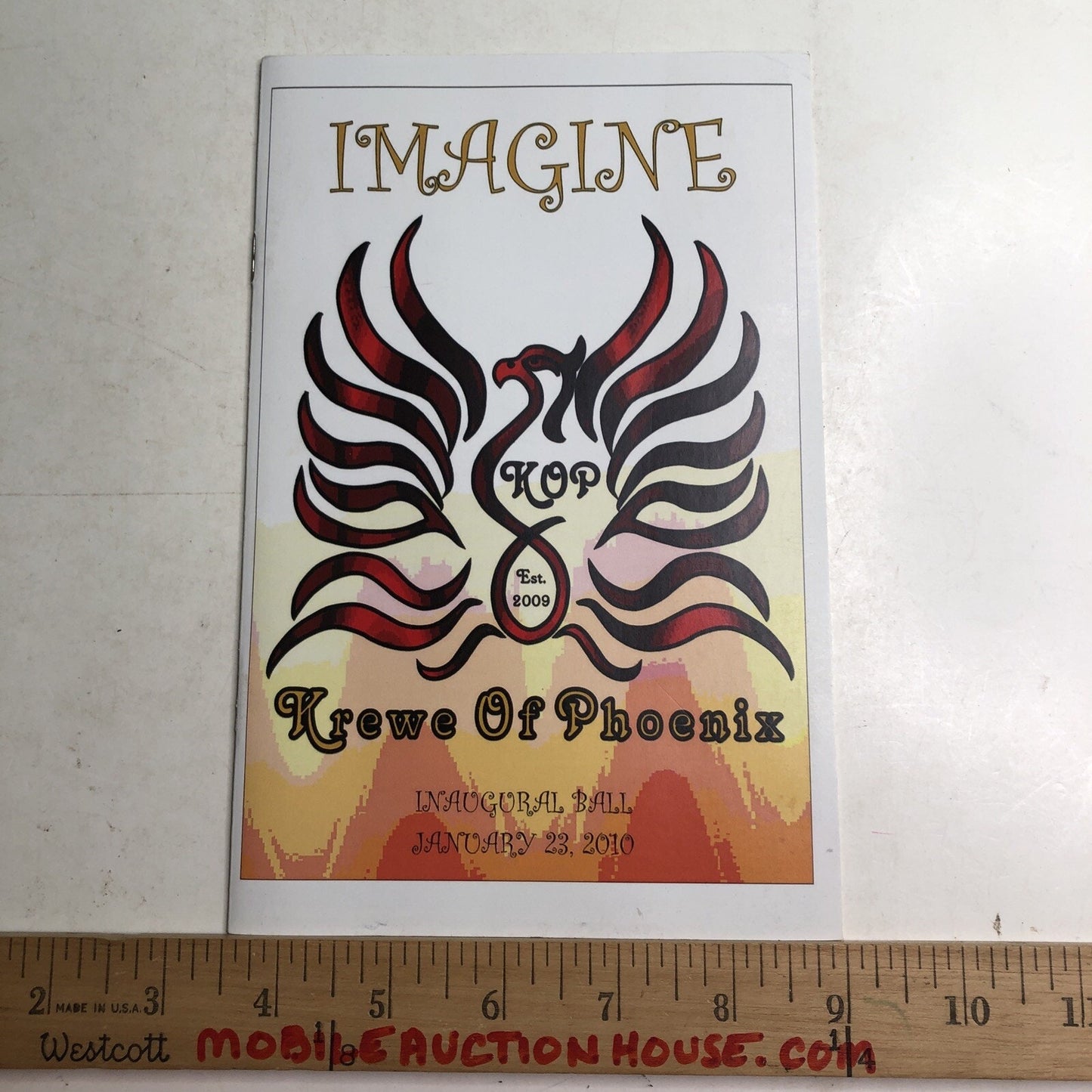 2010 Krewe of Phoenix Inaugural Mardi Gras Ball Program Mobile AL Alabama