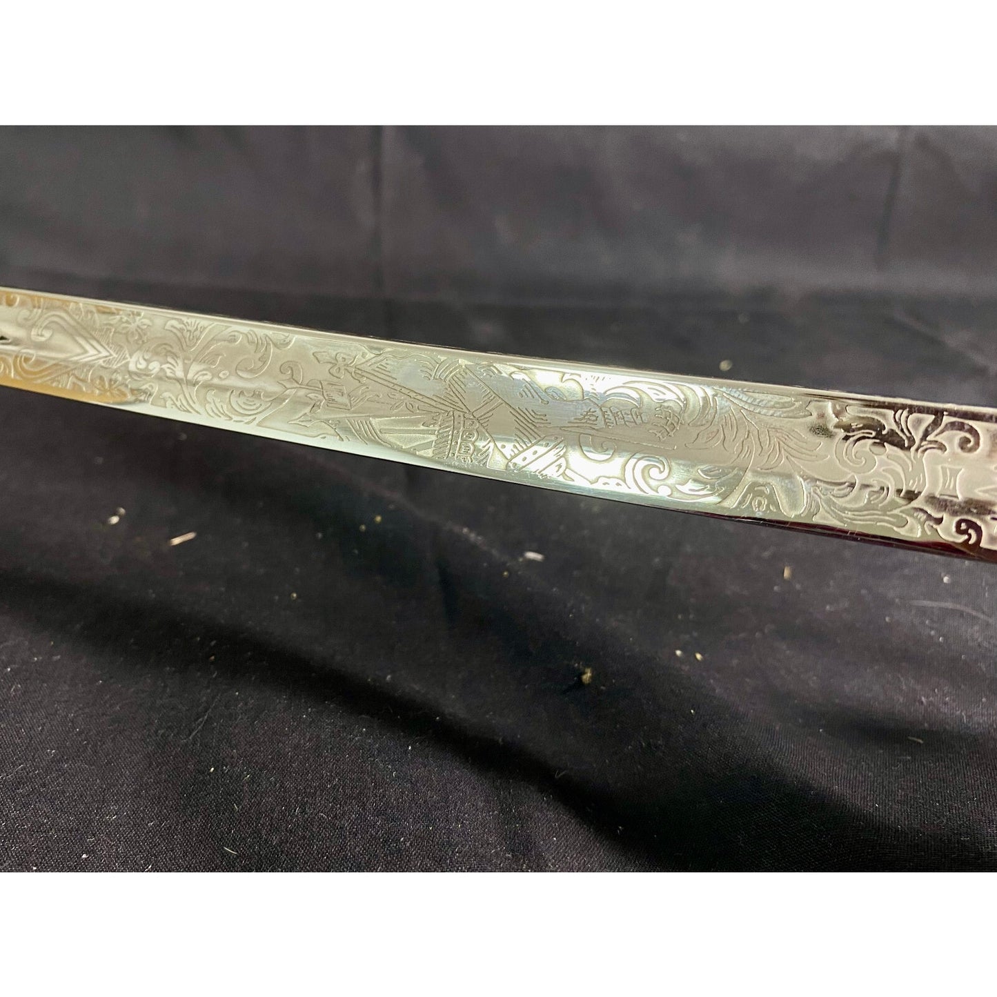 Antique Engraved United States Military Sword Trade Spartan Mark