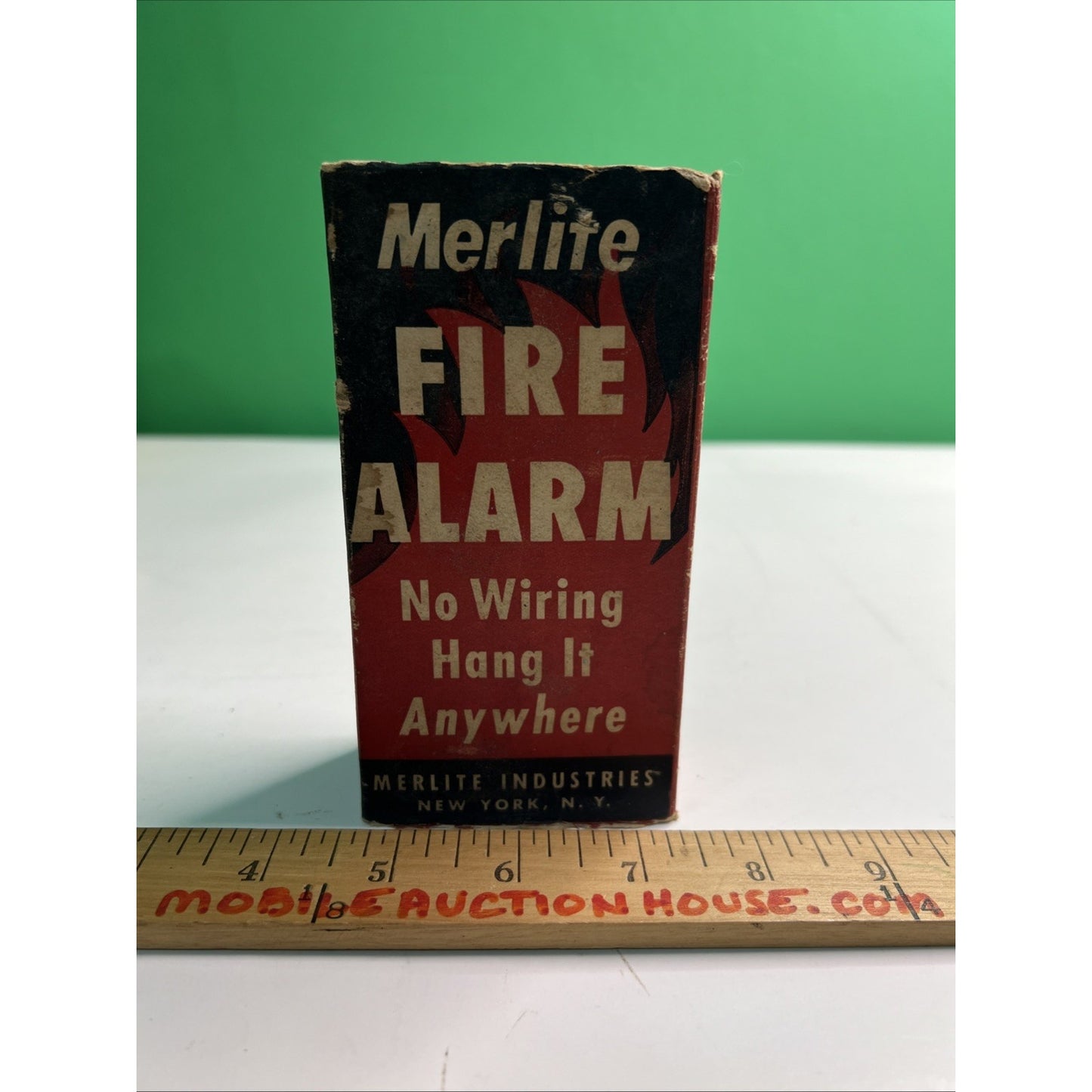 Merlite Fire Alarm No Wiring Hang Anywhere Vintage Silver Open Box